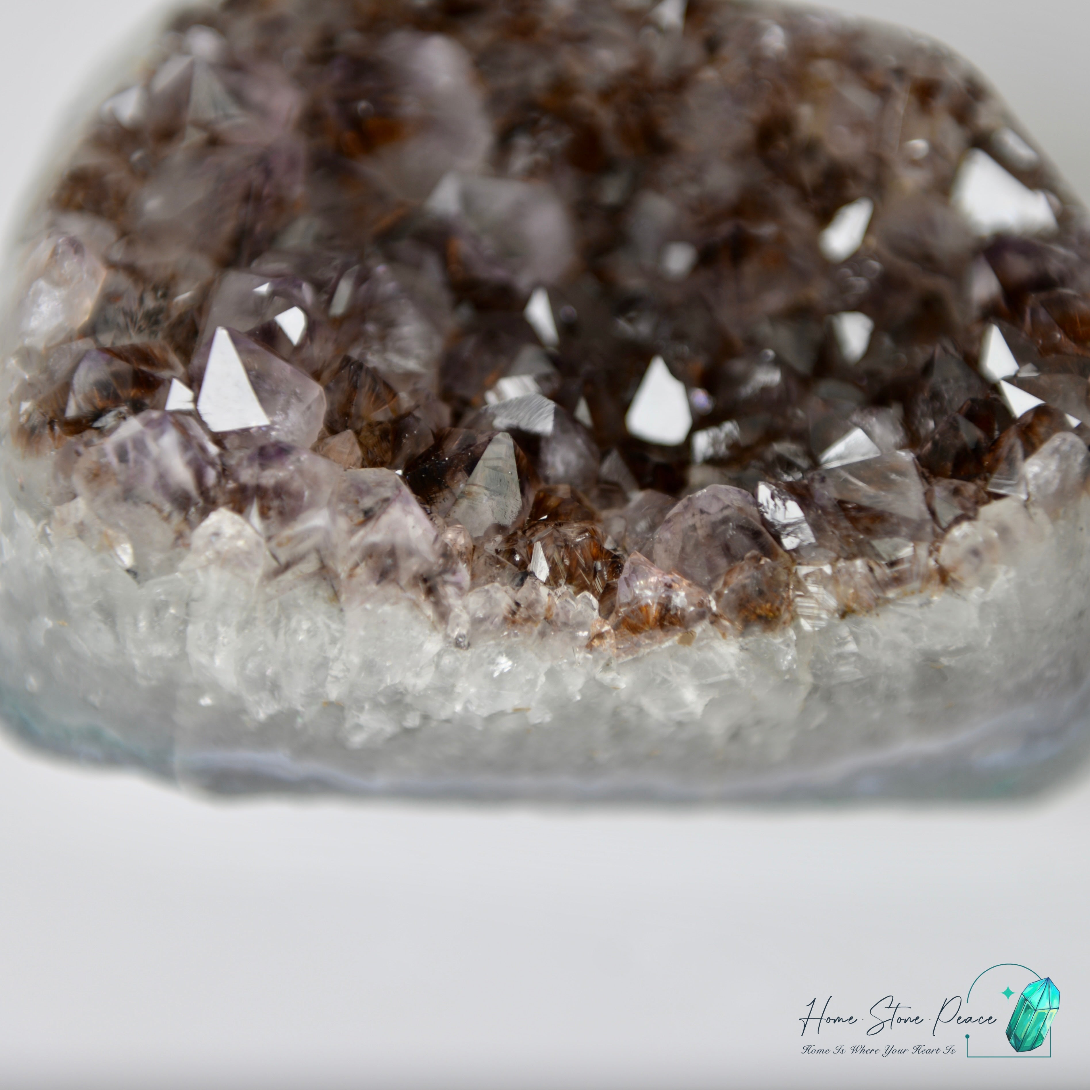 茶色紫鈦晶簇 Tea Amethyst Rutilated Cluster