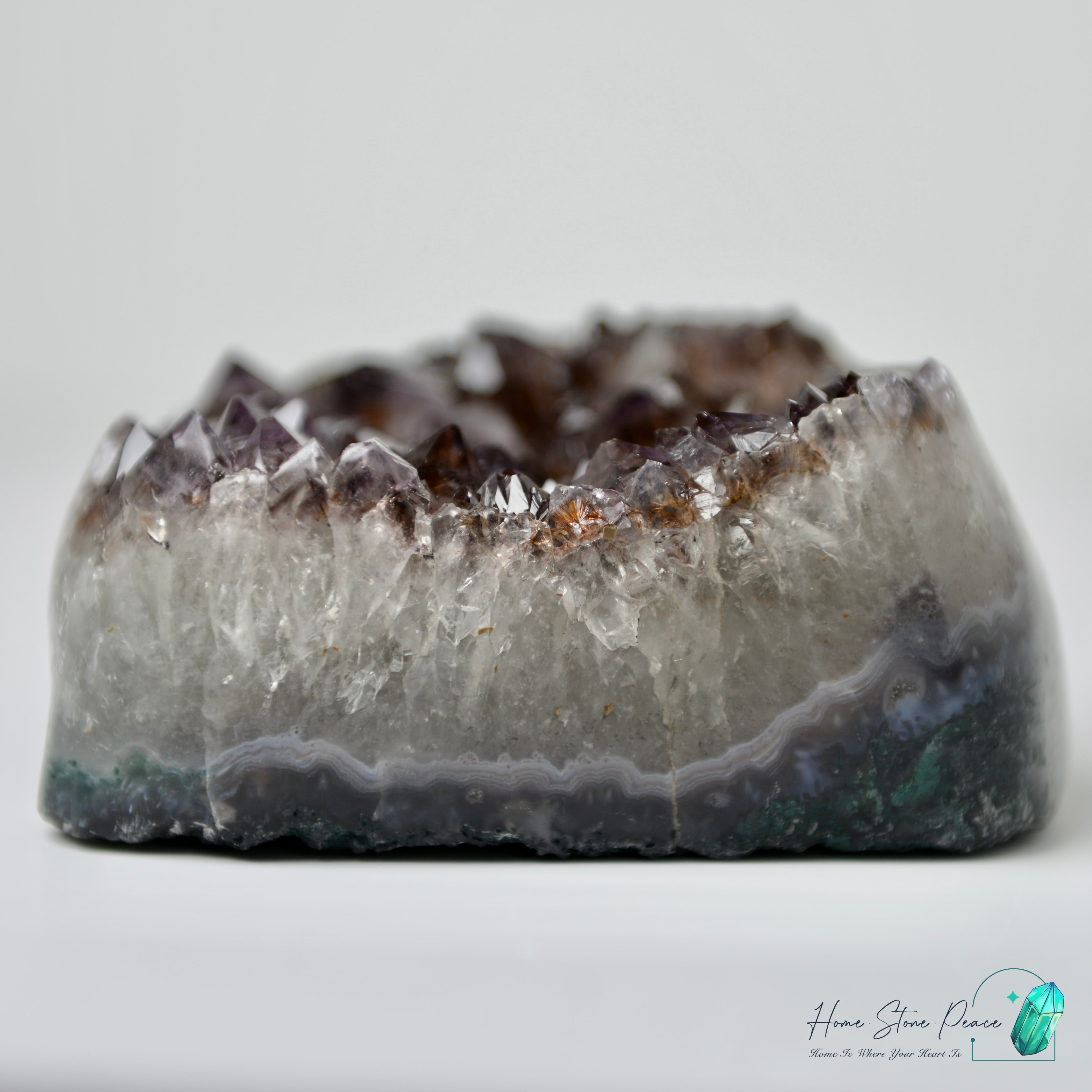 茶色紫鈦晶簇 Tea Amethyst Rutilated Cluster