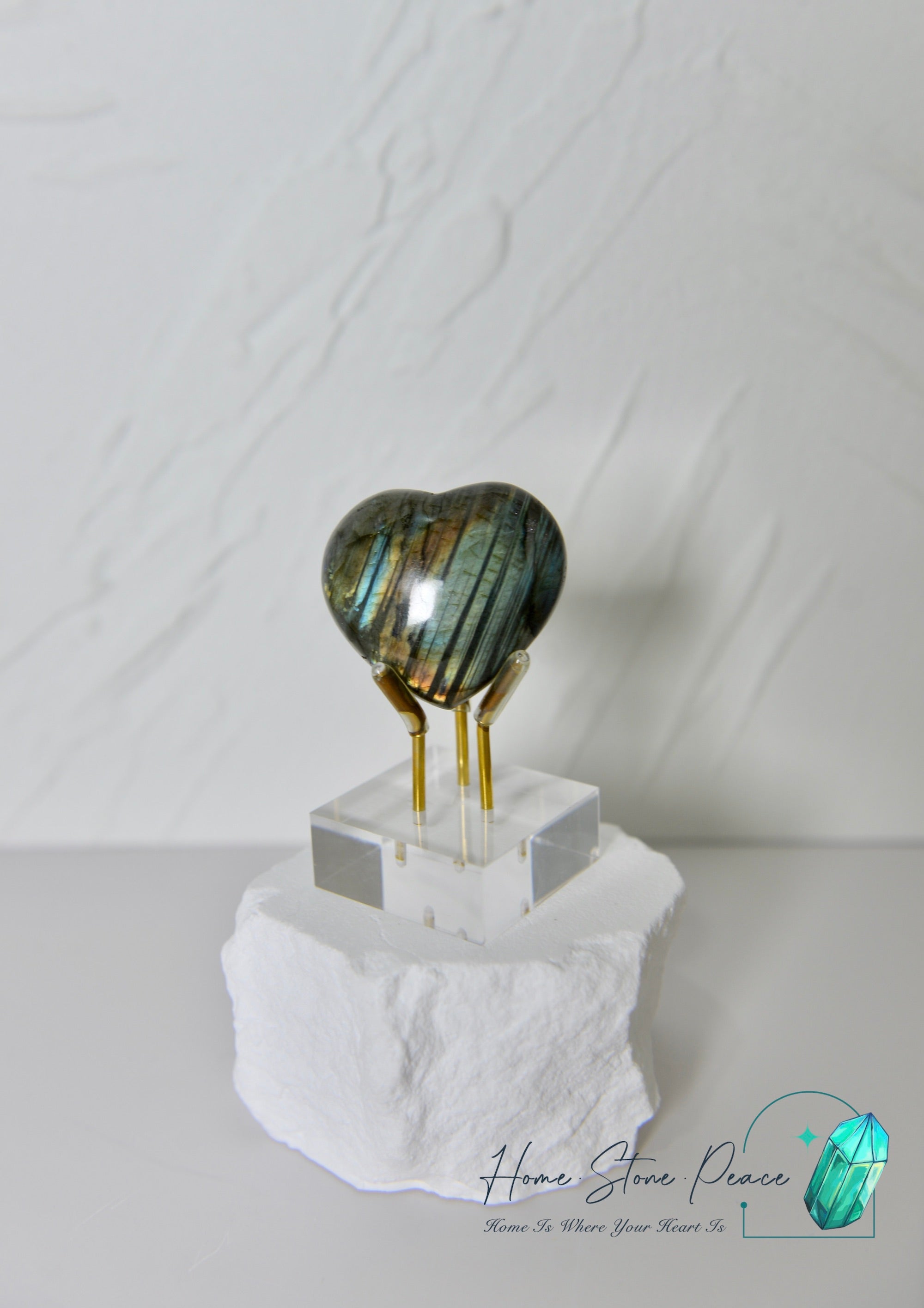 拉長石心 Labradorite Heart
