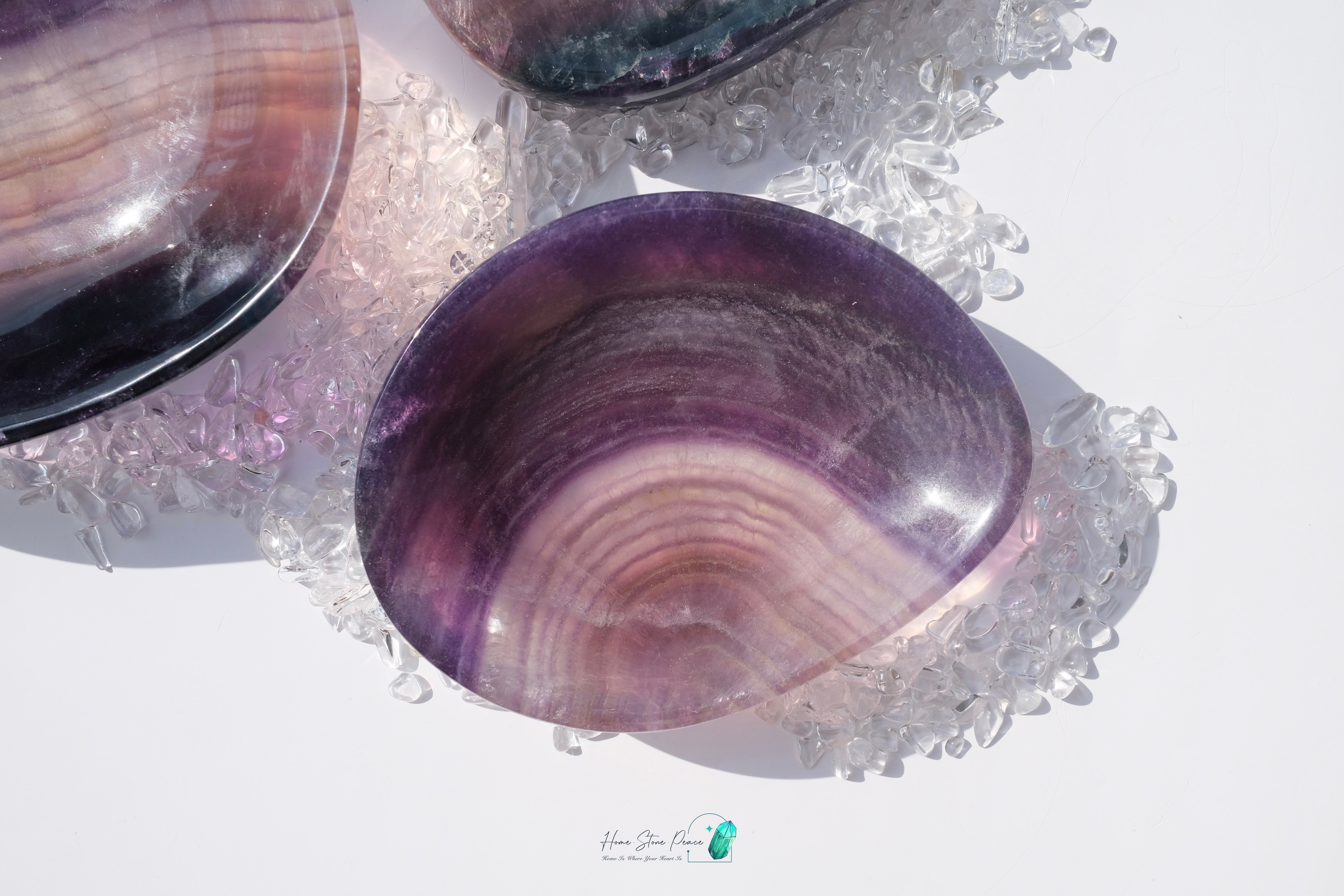 千層紫色螢石碟(加厚)紫蛍石皿