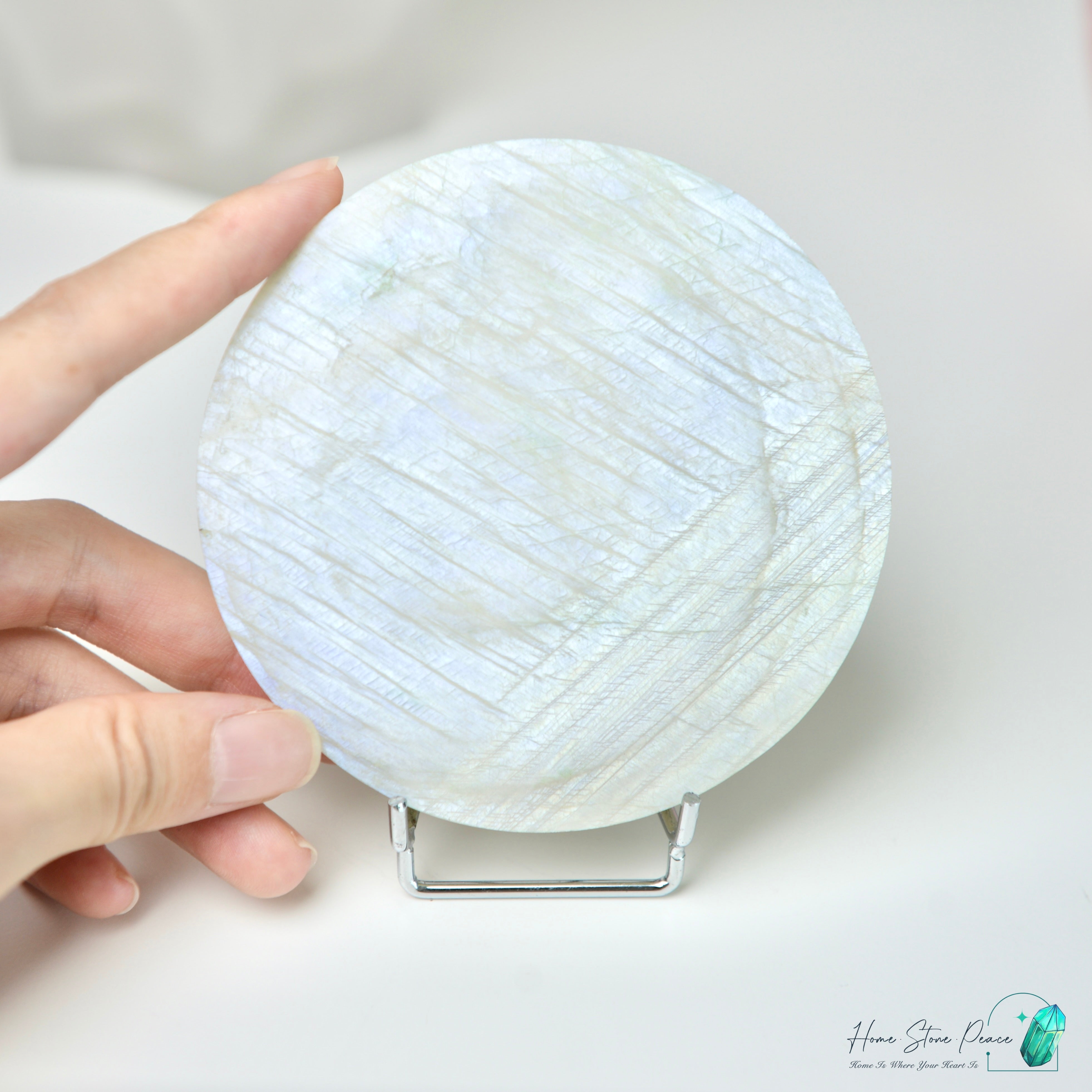 滿月月亮石連座 フルムーンムーンストーン スタンド付き