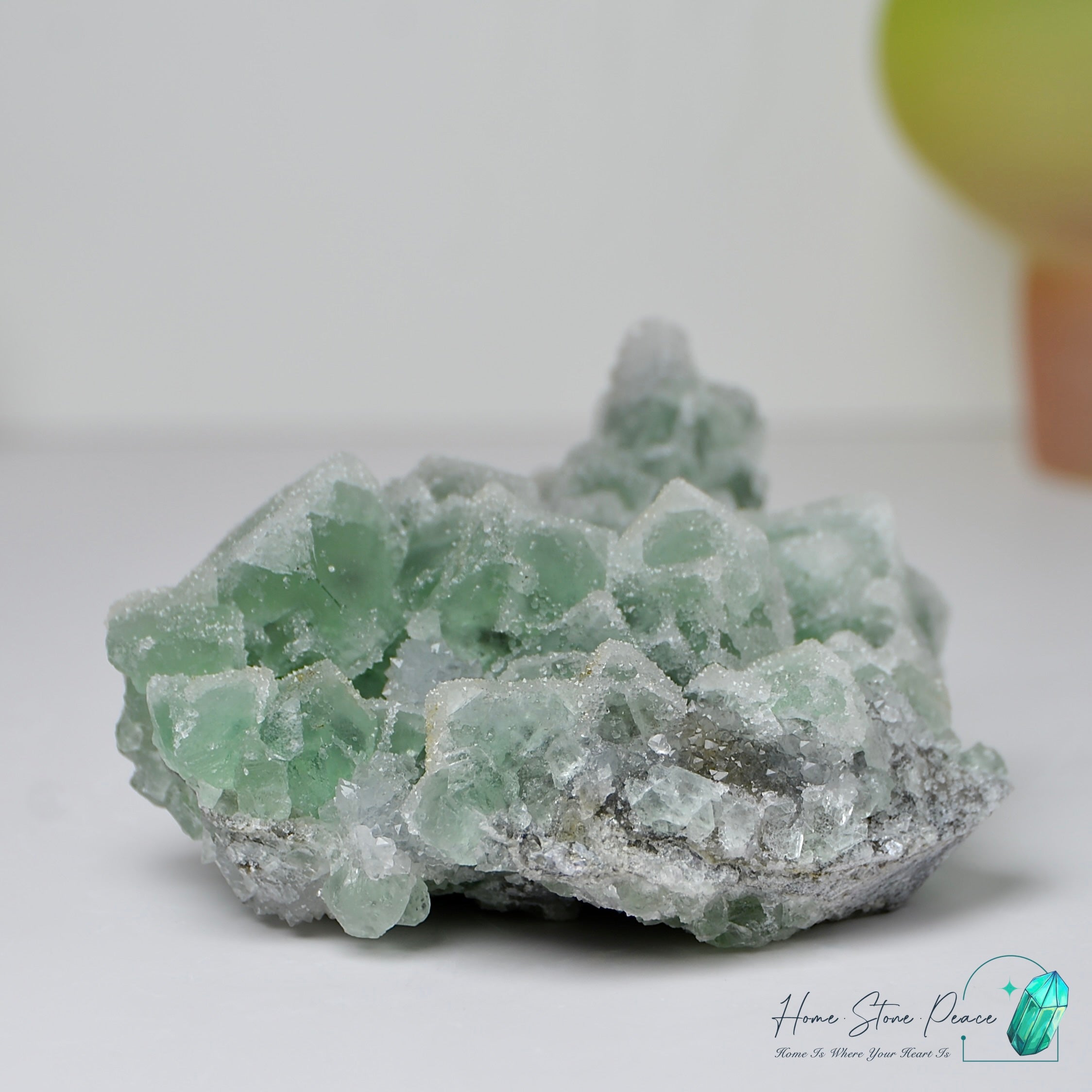 砂糖螢石原石 Green Sugar Coated Fluorite Cluster