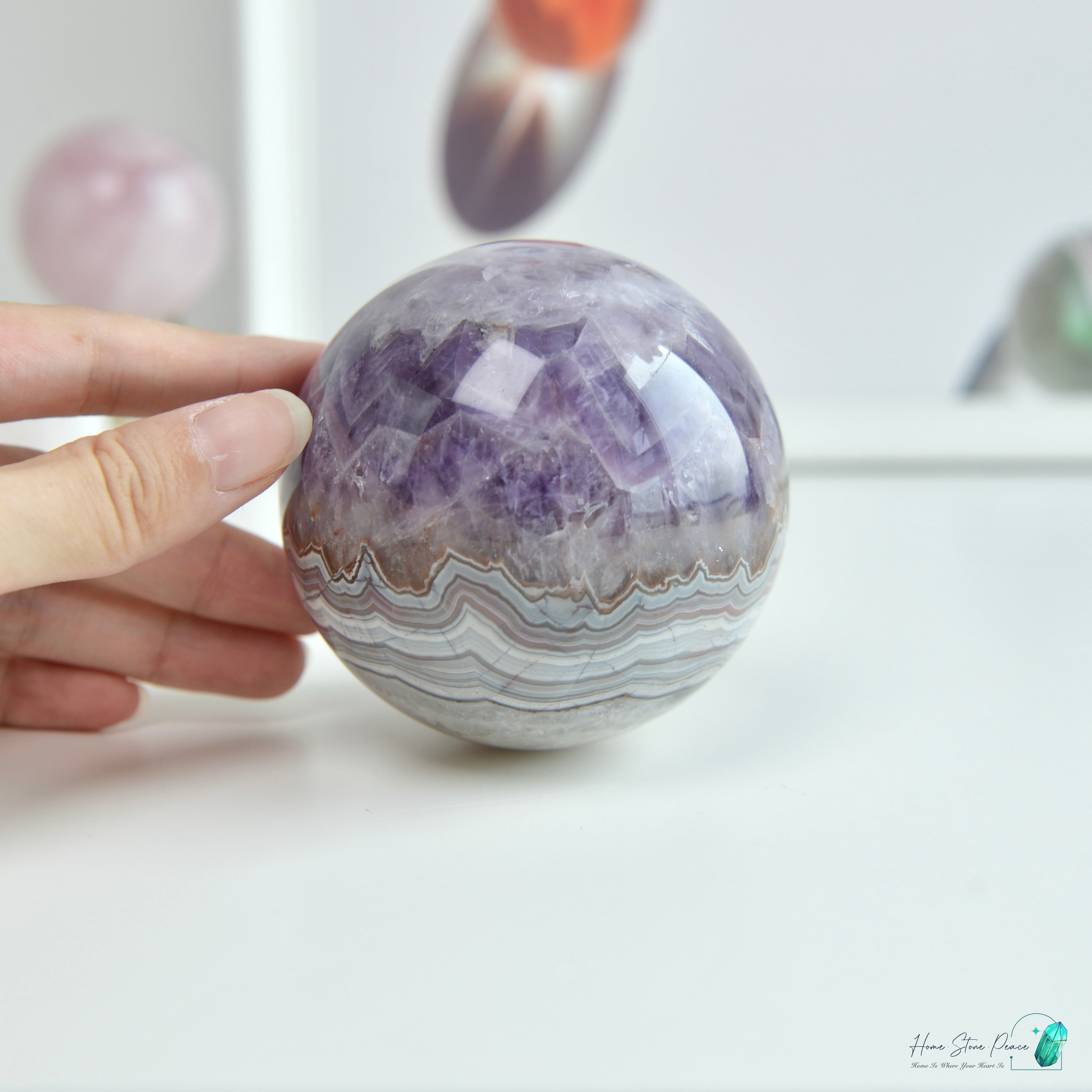 紫水晶瑪瑙球 Amethyst Agate Sphere