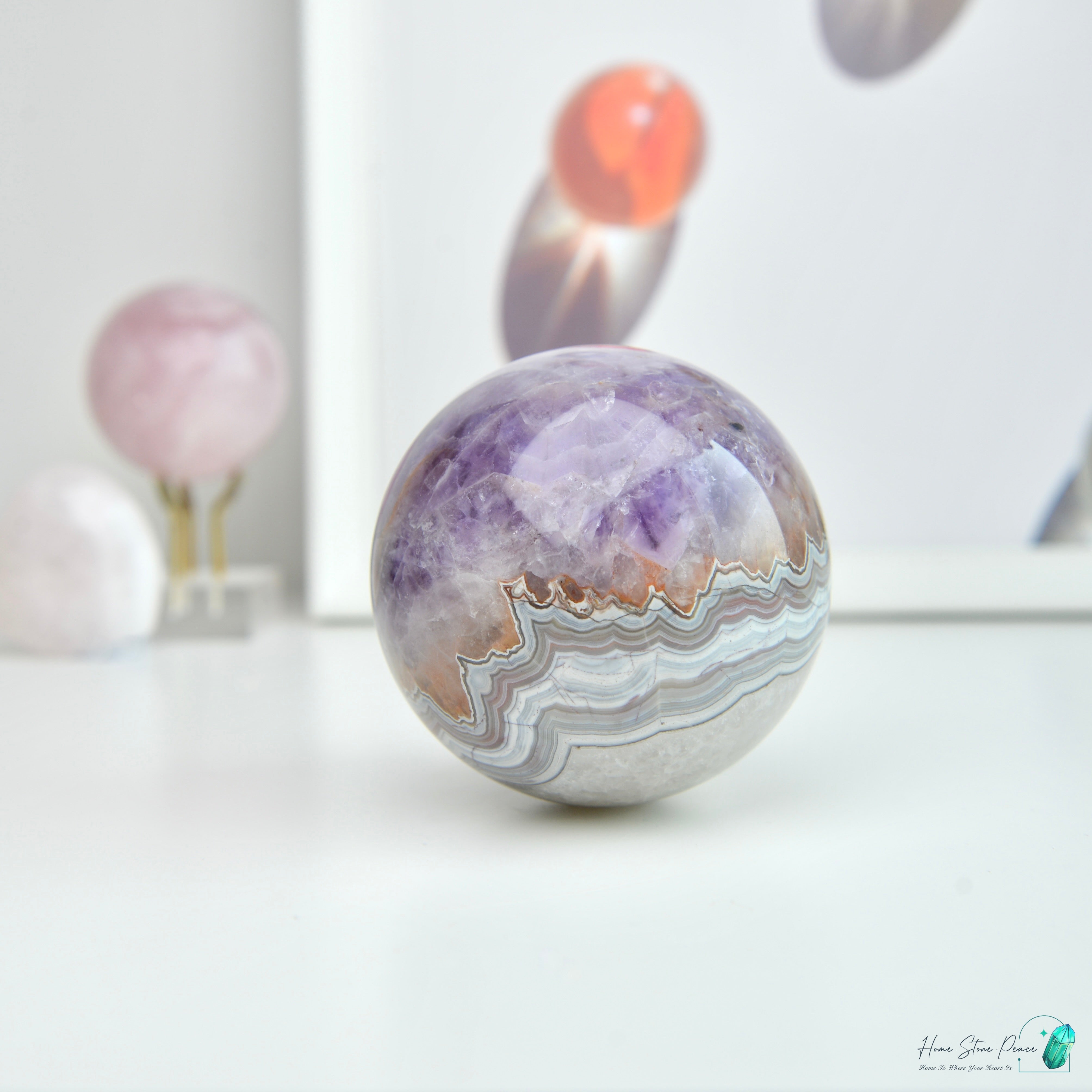 紫水晶瑪瑙球 Amethyst Agate Sphere