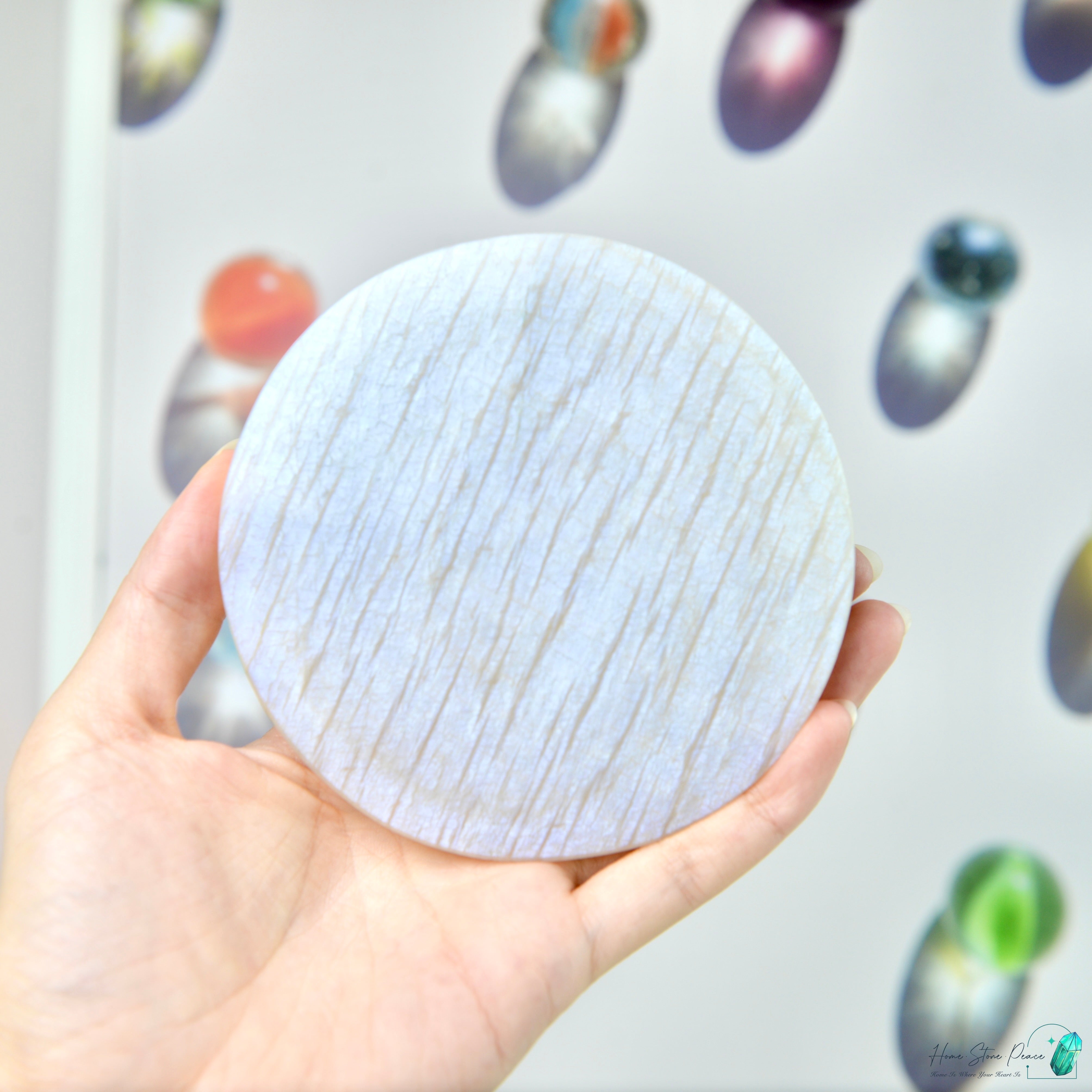 滿月月亮石連座 フルムーンムーンストーン スタンド付き