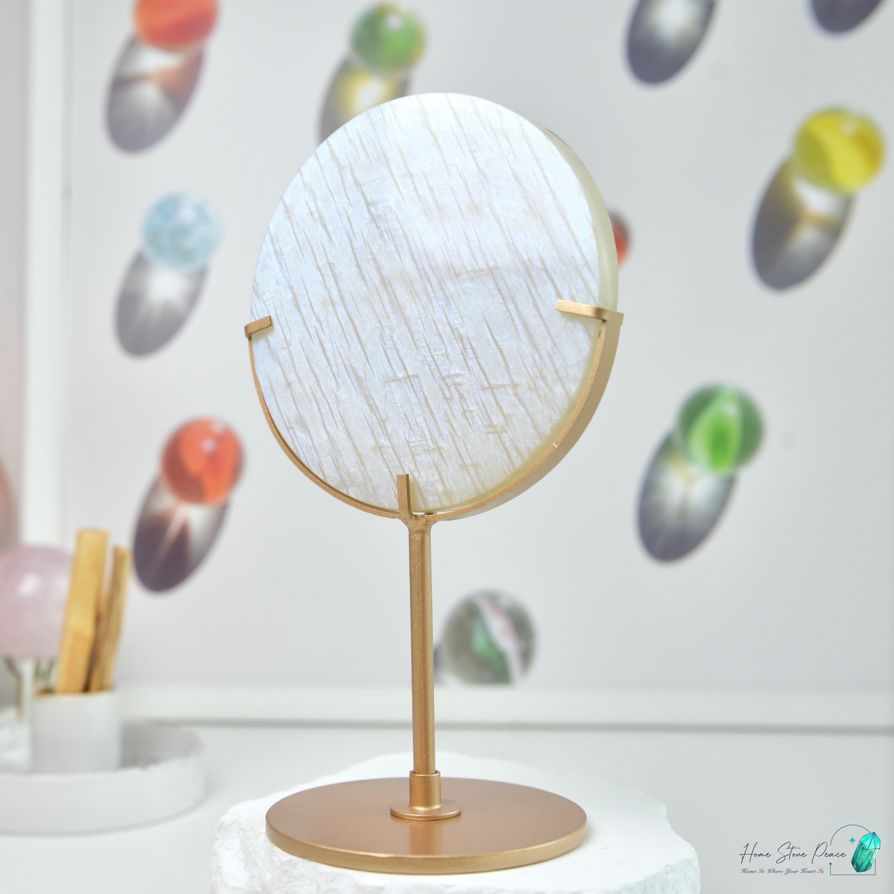 滿月月亮石連座 フルムーンムーンストーン スタンド付