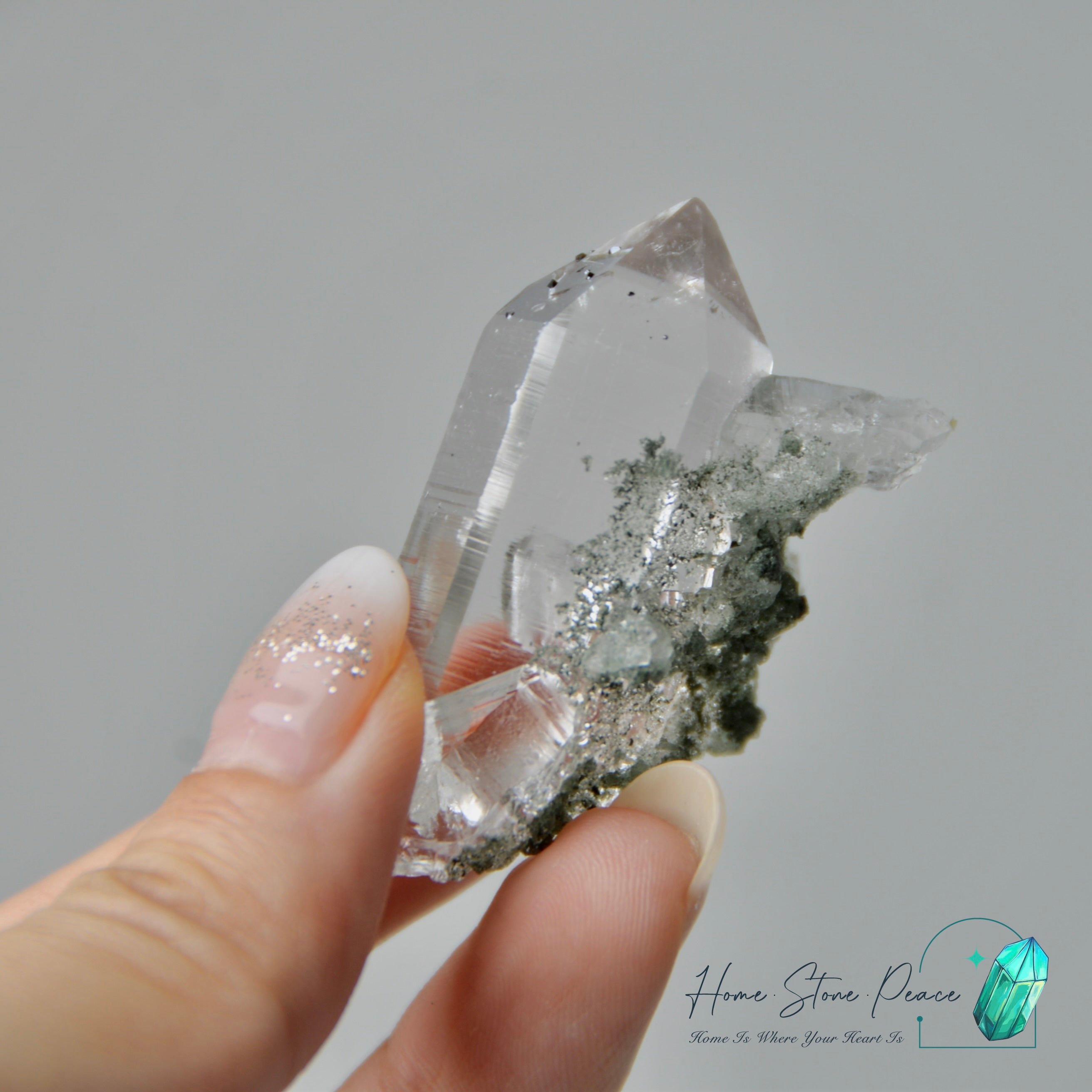 <tc>グリーンファントム入りヒマラヤ水晶(クローライト)</tc>