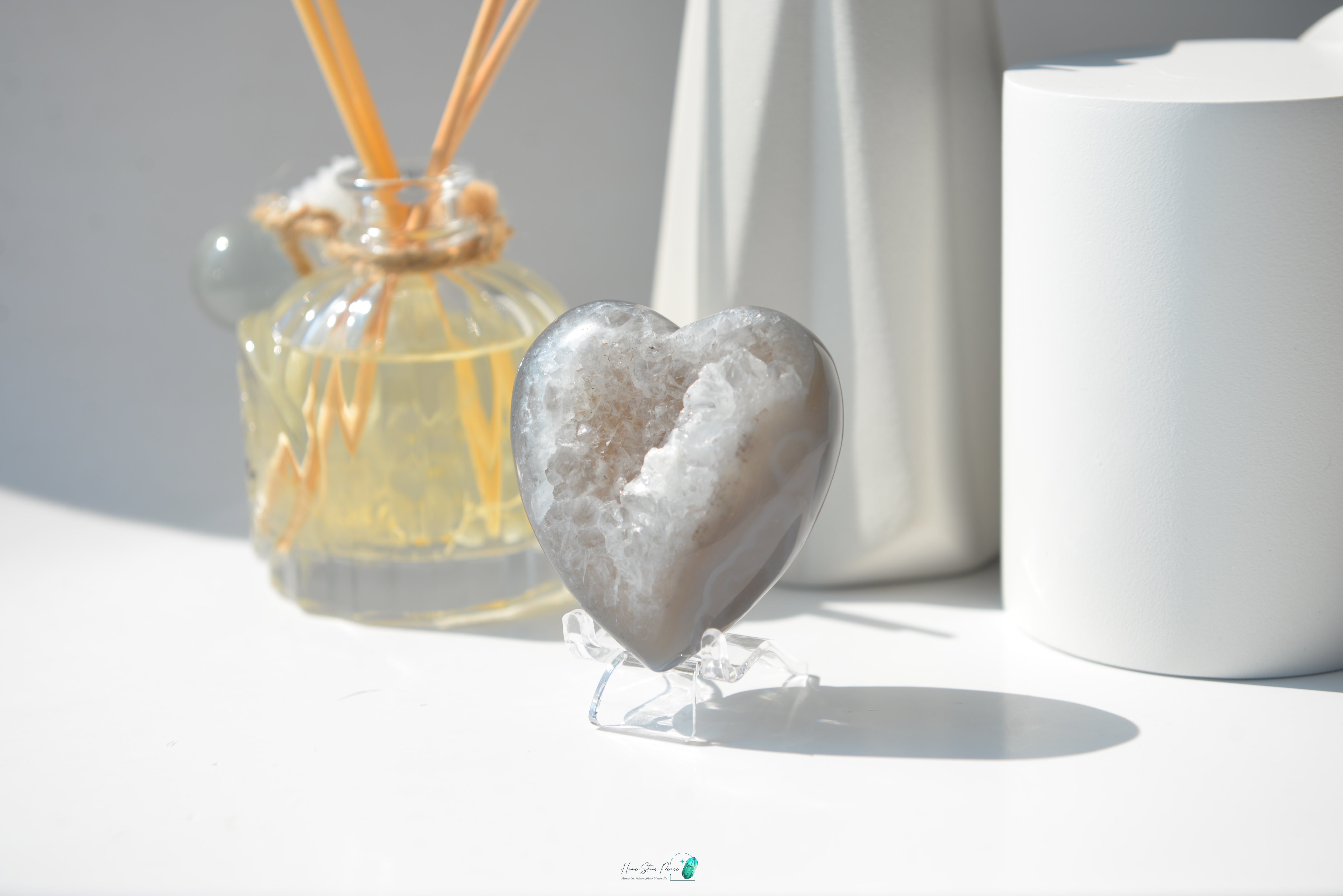 瑪瑙晶洞心 Agate Geode Heart