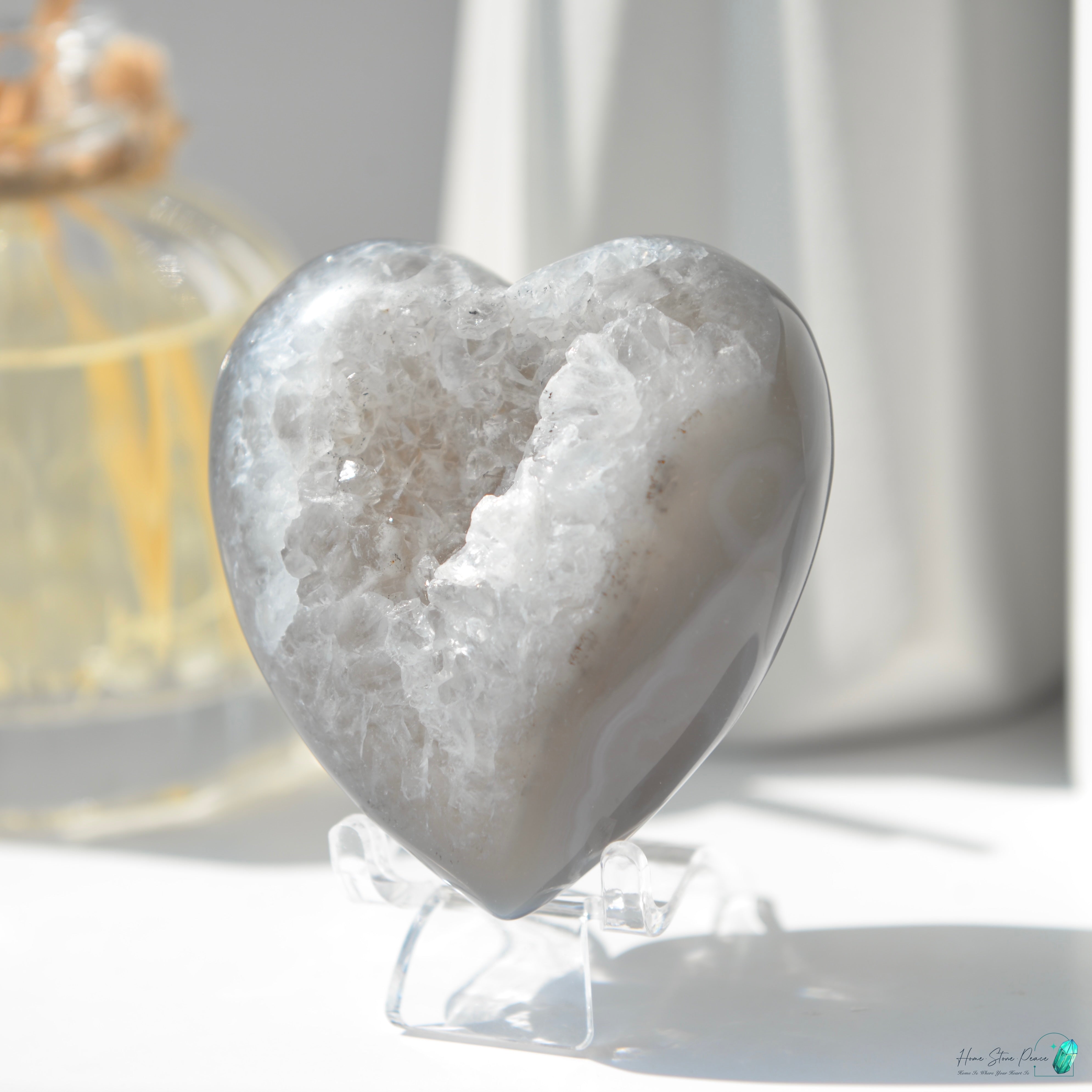 瑪瑙晶洞心 Agate Geode Heart