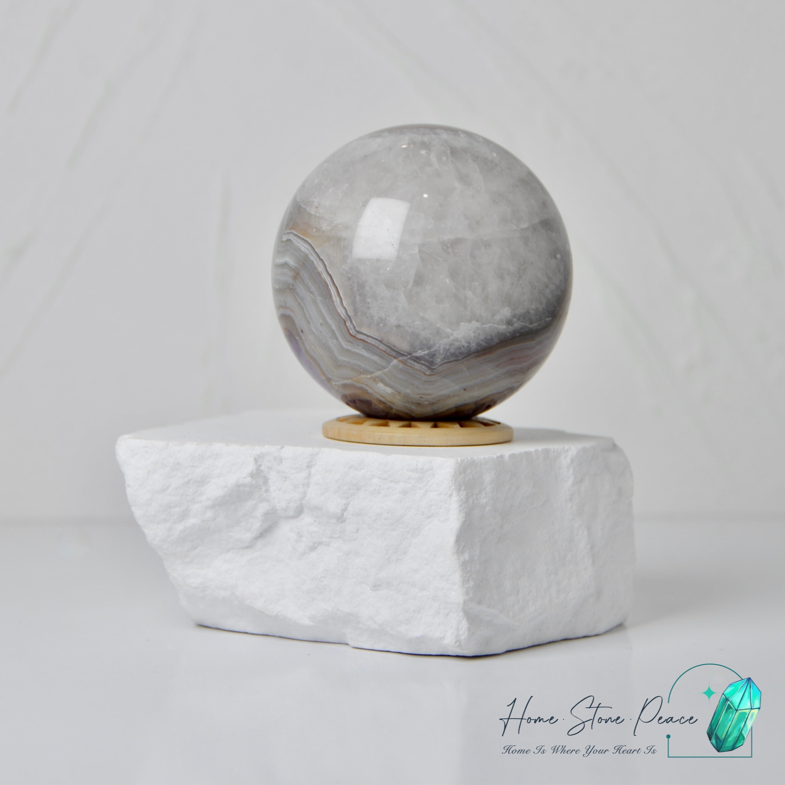 紫水晶瑪瑙球 Amethyst Agate Sphere