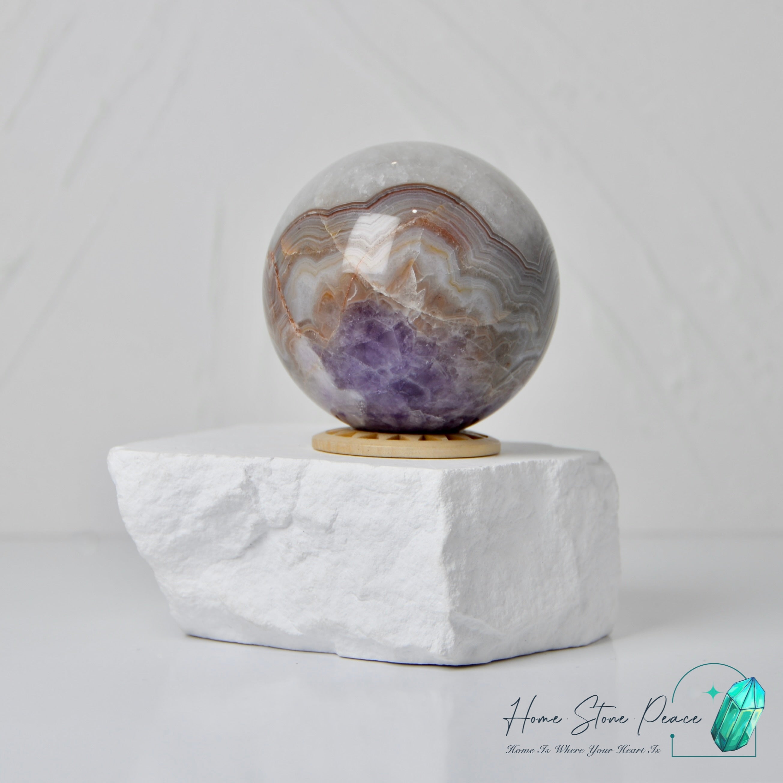 紫水晶瑪瑙球 Amethyst Agate Sphere