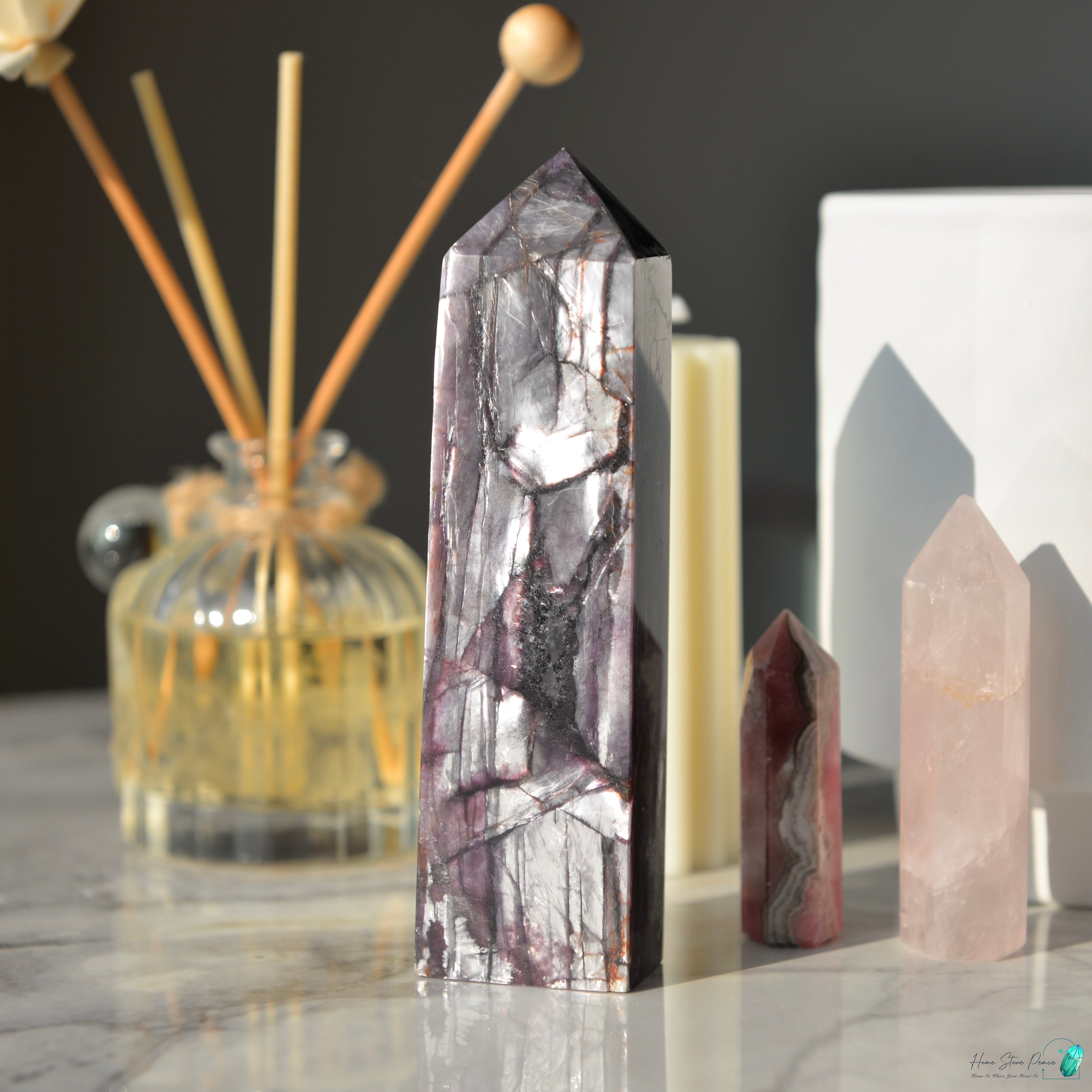 巴西紫鋰雲母柱 Brazilian Purple Lepidolite Tower