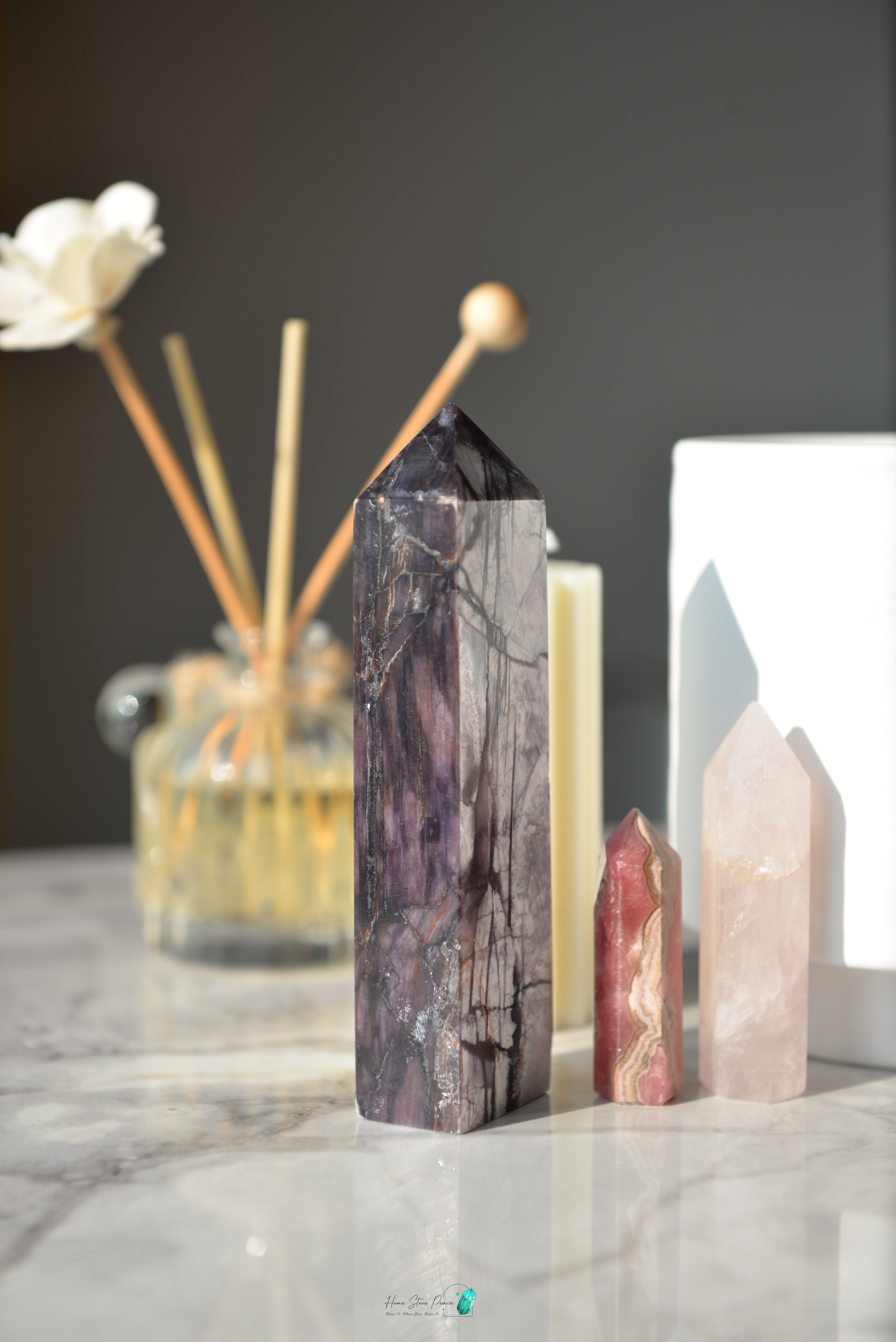 巴西紫鋰雲母柱 Brazilian Purple Lepidolite Tower