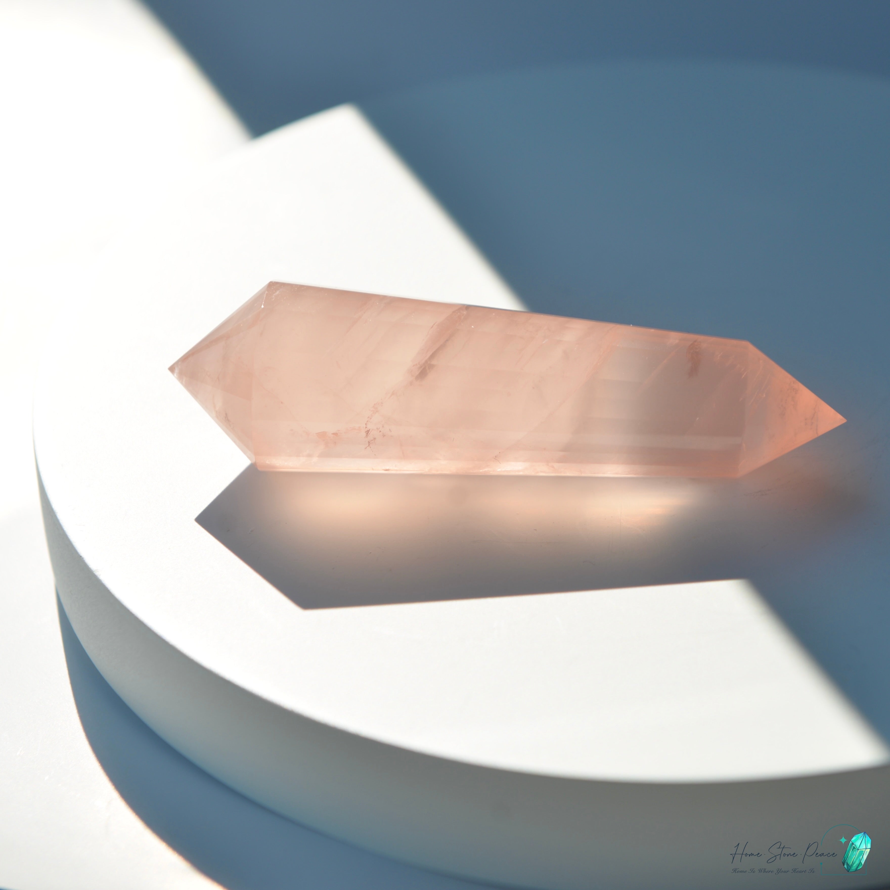 純手工沃格爾粉晶 (24面)Handcrafted Rose Quartz Vogel Cut (24 sides)