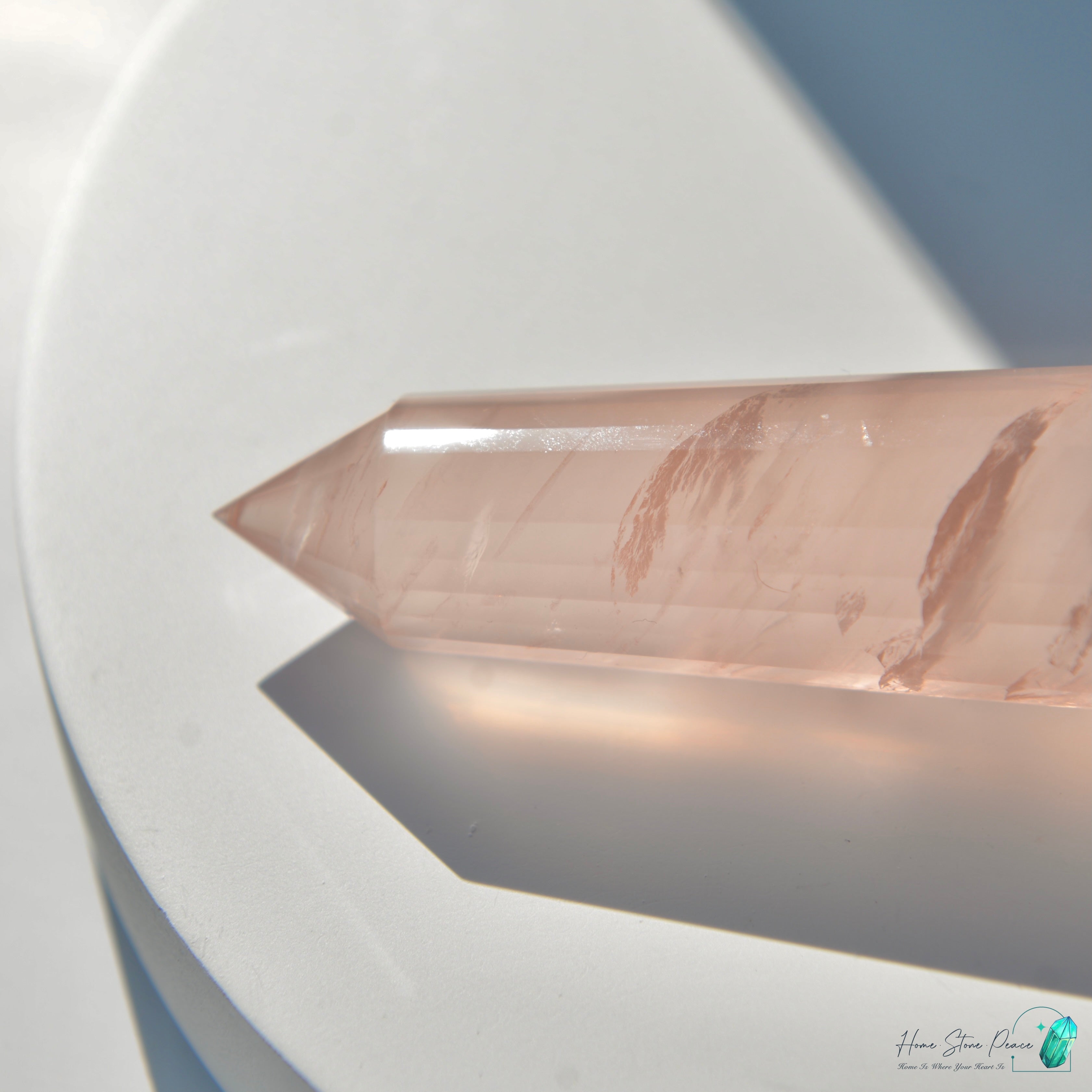 純手工沃格爾粉晶 (24面)Handcrafted Rose Quartz Vogel Cut (24 sides)