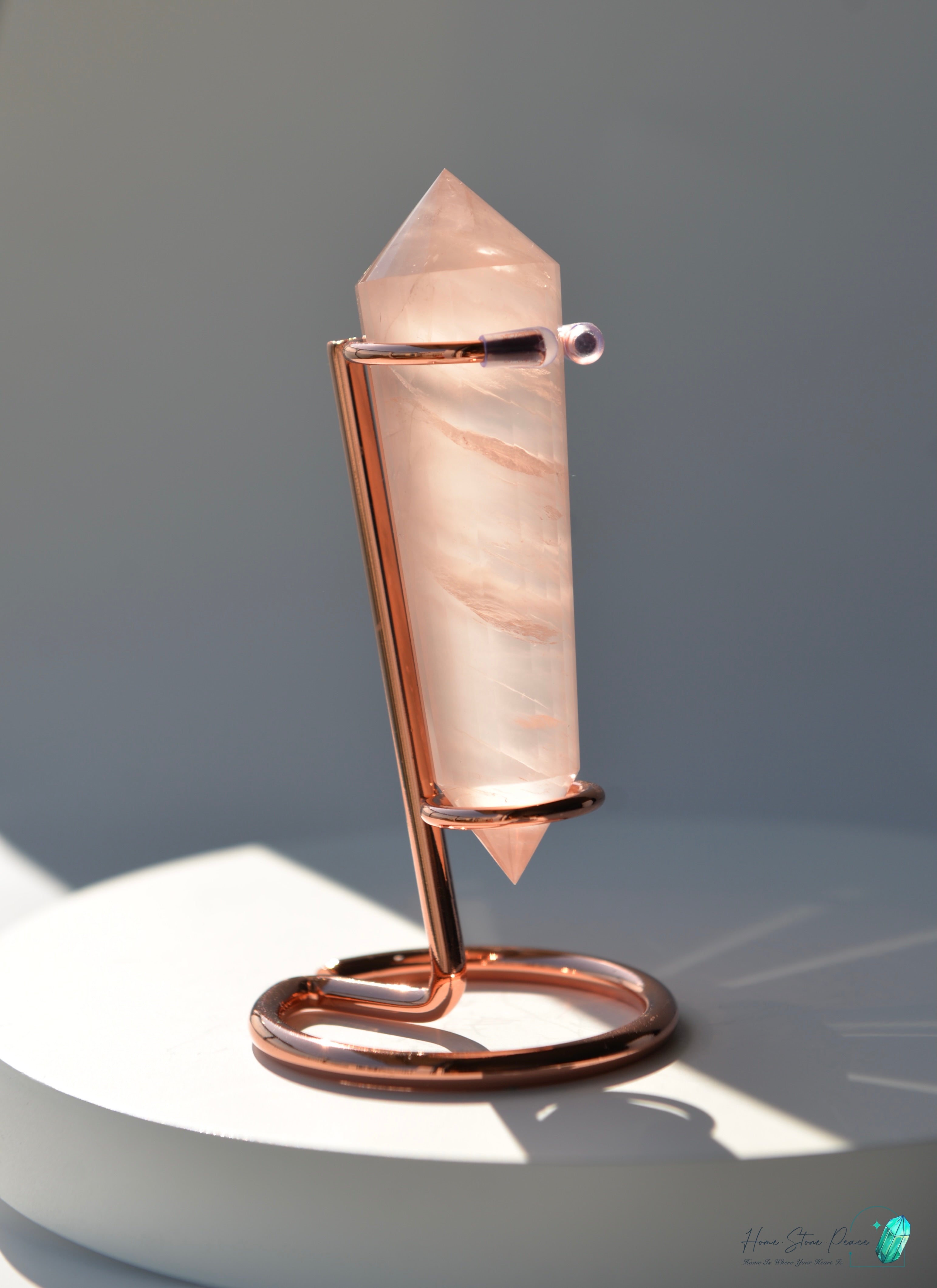 純手工沃格爾粉晶 (24面)Handcrafted Rose Quartz Vogel Cut (24 sides)