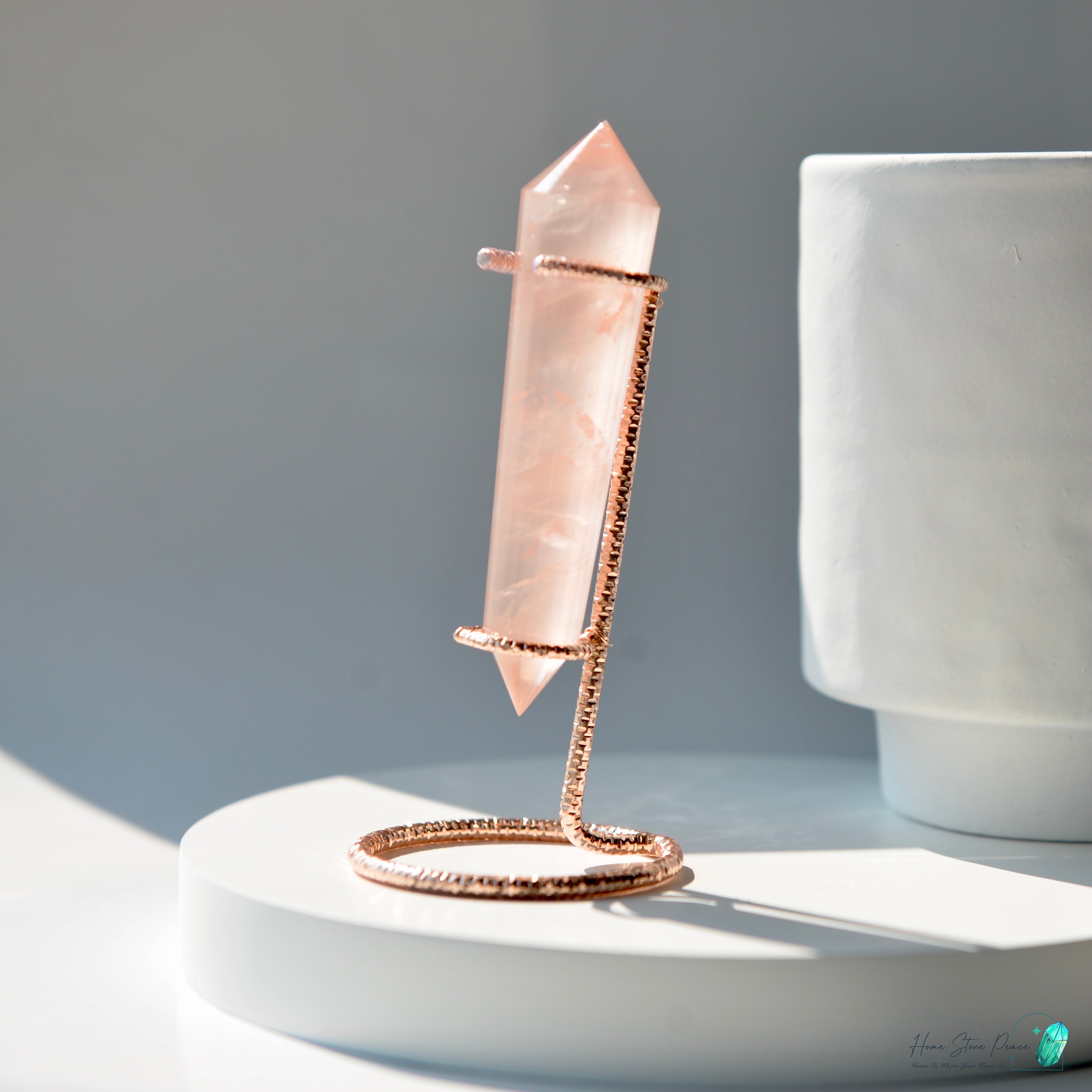 純手工沃格爾粉晶 (24面)Handcrafted Rose Quartz Vogel Cut (24 sides)