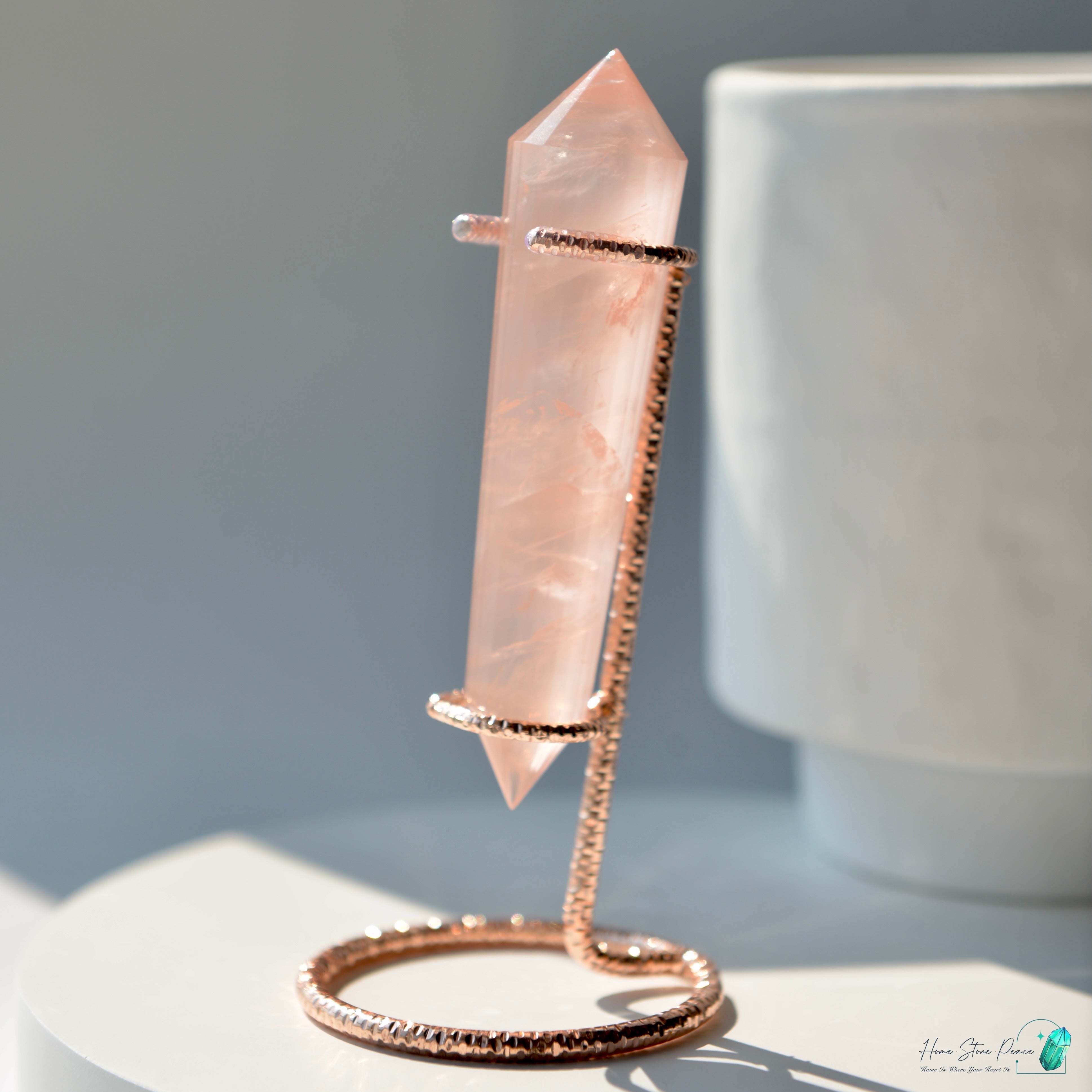 純手工沃格爾粉晶 (24面)Handcrafted Rose Quartz Vogel Cut (24 sides)