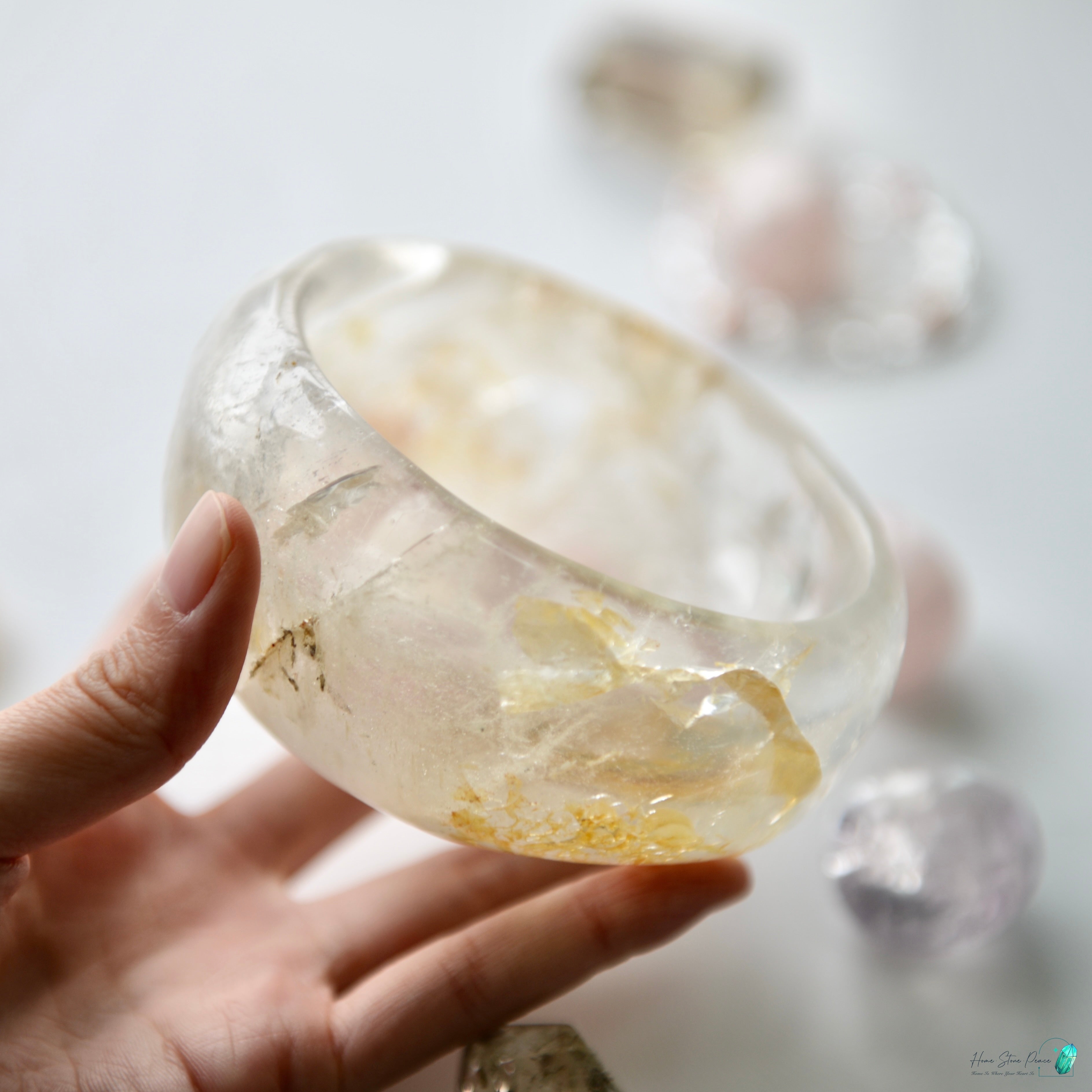 全手工黃金療法癒者水晶ボウル 手作りゴールデンヒーラーボウル