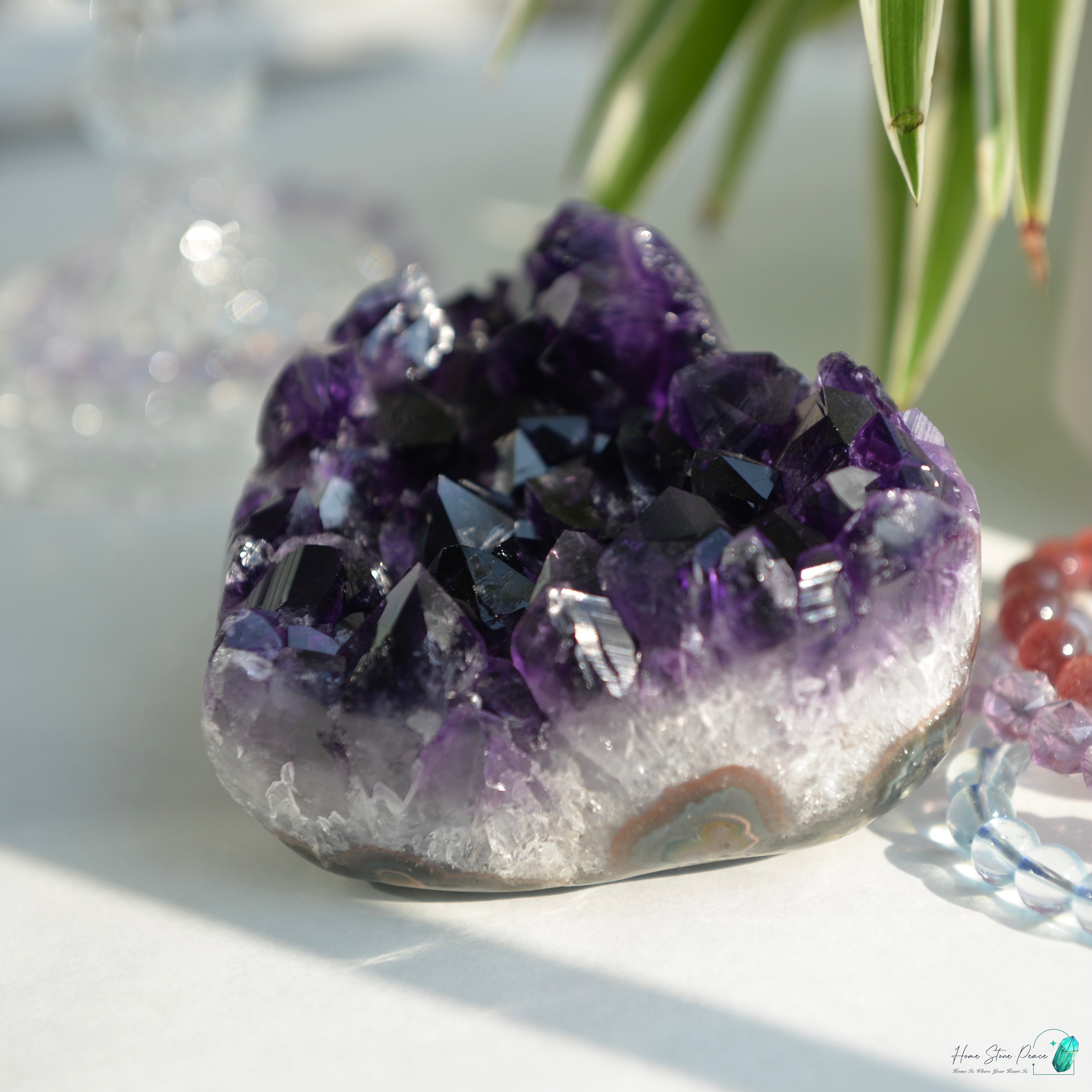 深紫水晶簇心 Amethyst Cluster Heart