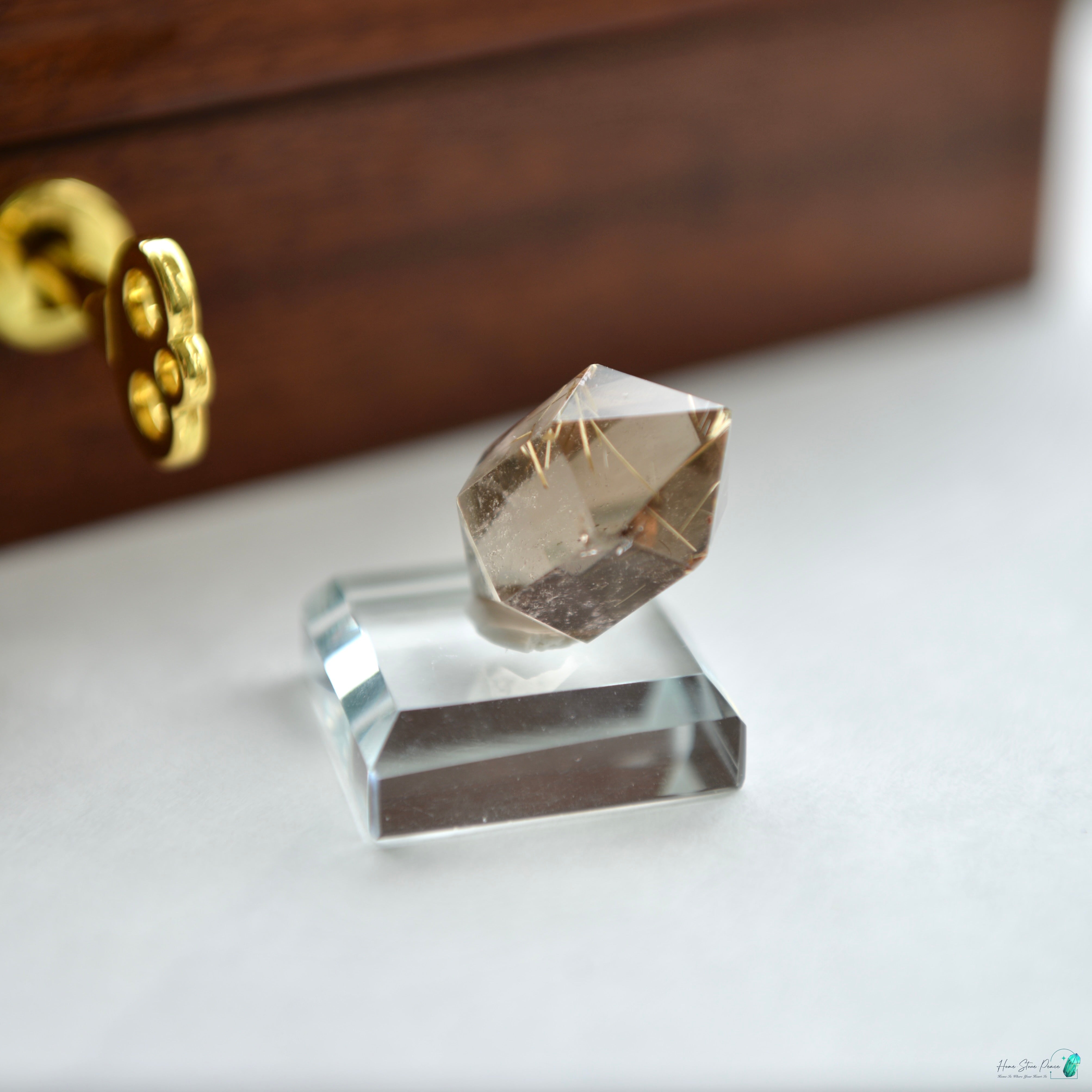 巴西雙尖金髮水晶 Brazilian Double Terminated Gold Rutilated Quartz