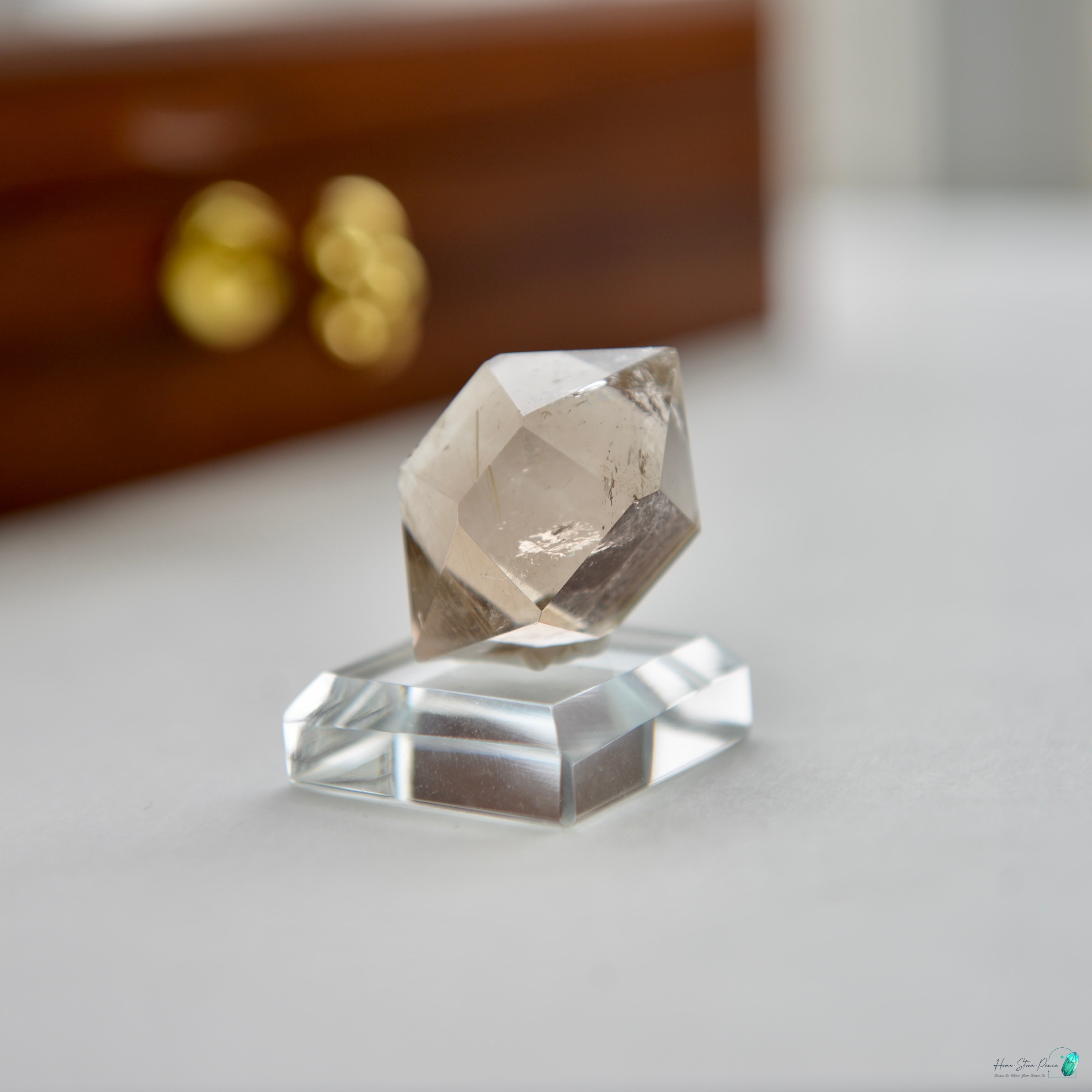 巴西雙尖金髮水晶 Brazilian Double Terminated Gold Rutilated Quartz