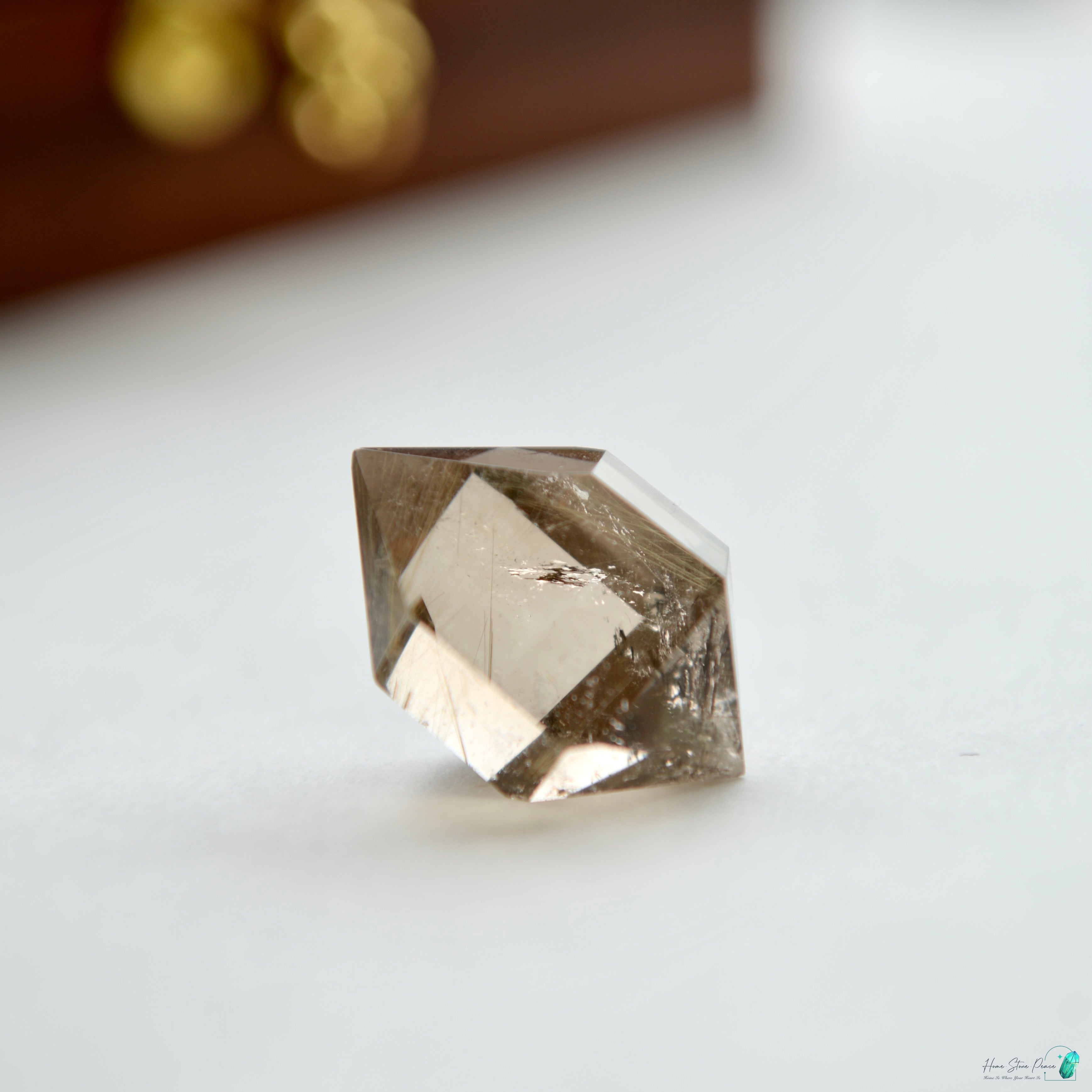 巴西雙尖金髮水晶 Brazilian Double Terminated Gold Rutilated Quartz