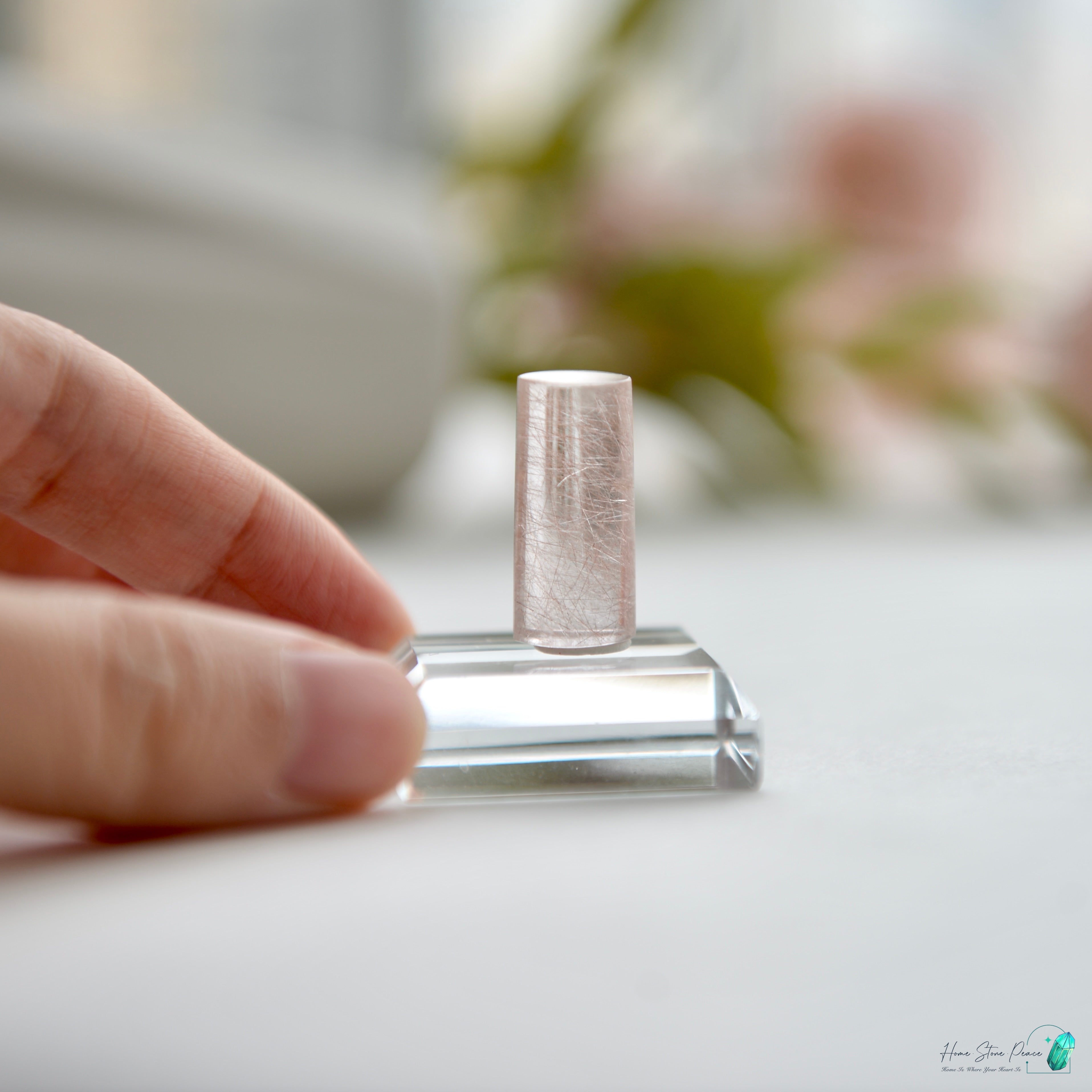 巴西粉紅髮晶隨形 Brazilian Pink Rutilated Quartz