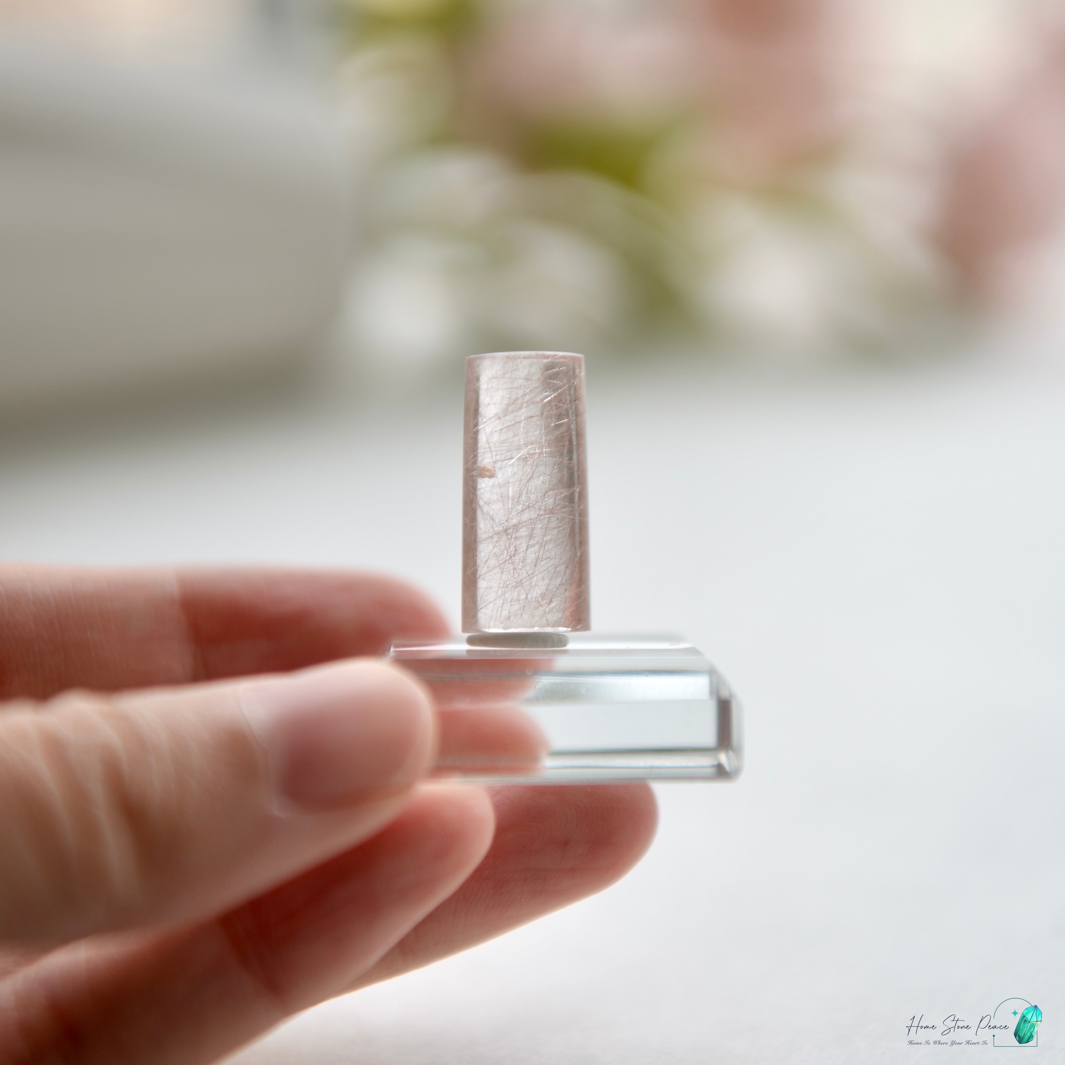 巴西粉紅髮晶隨形 Brazilian Pink Rutilated Quartz