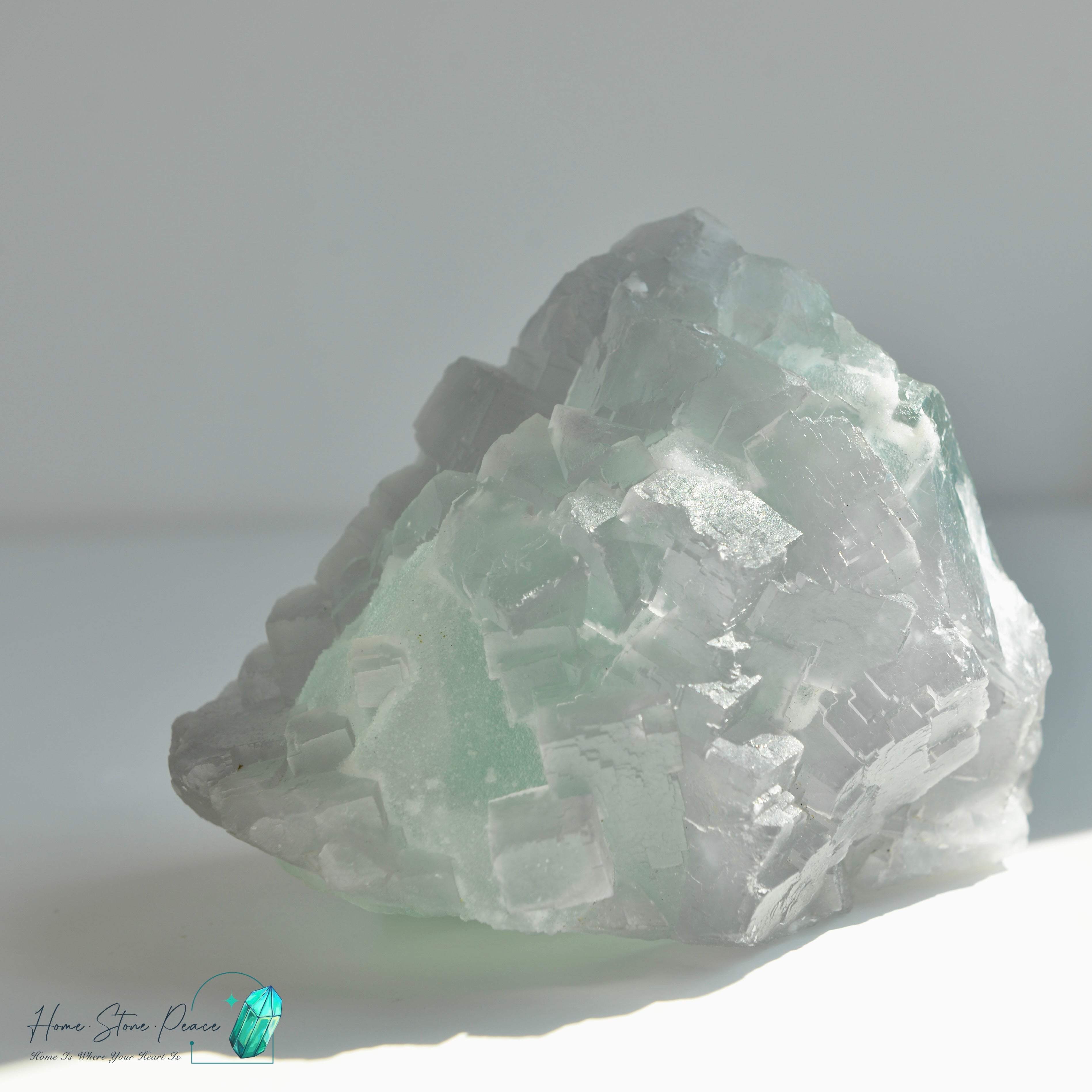 綠紫螢石小山丘連底座 Green and Purple Fluorite Mountain with Stand