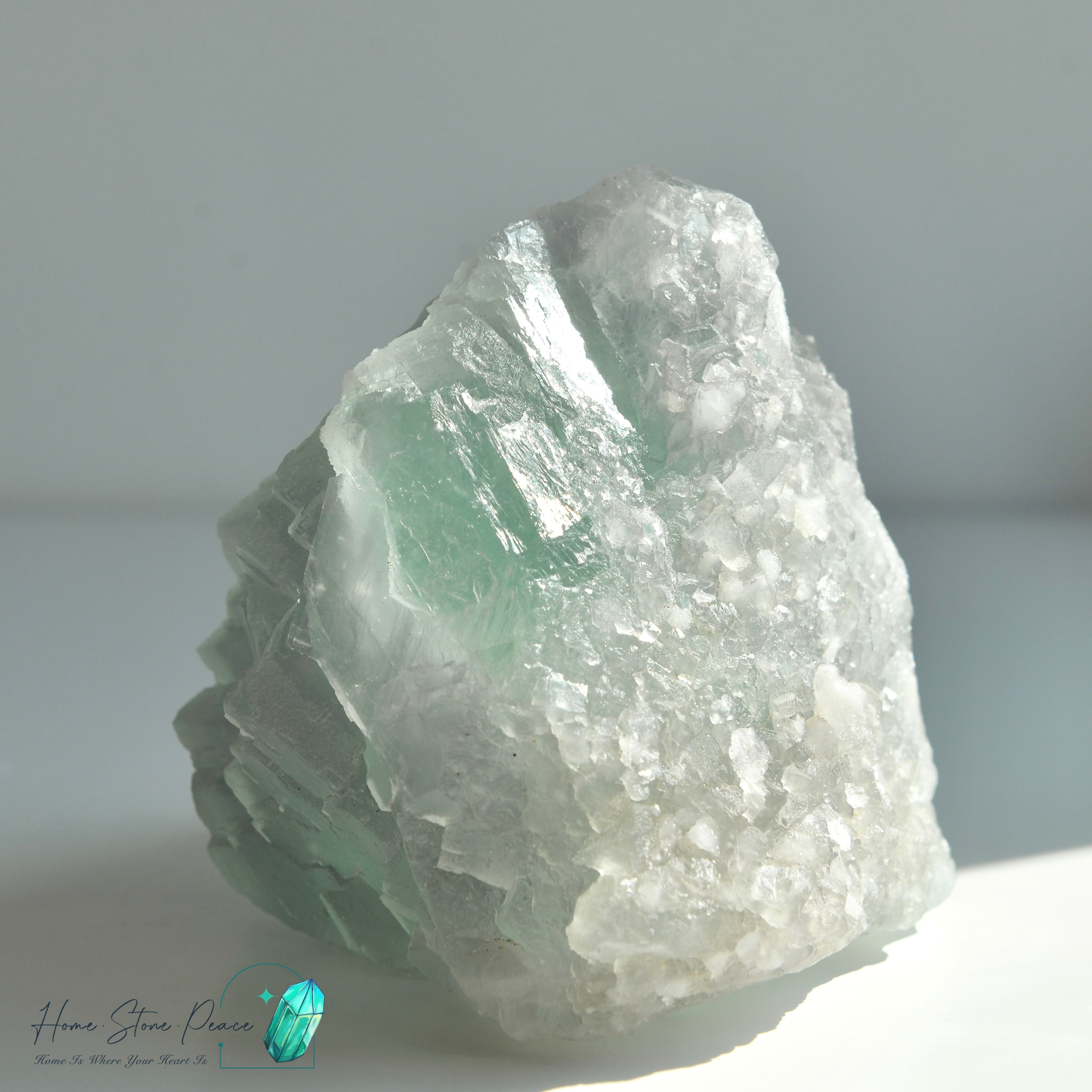 綠紫螢石小山丘連底座 Green and Purple Fluorite Mountain with Stand