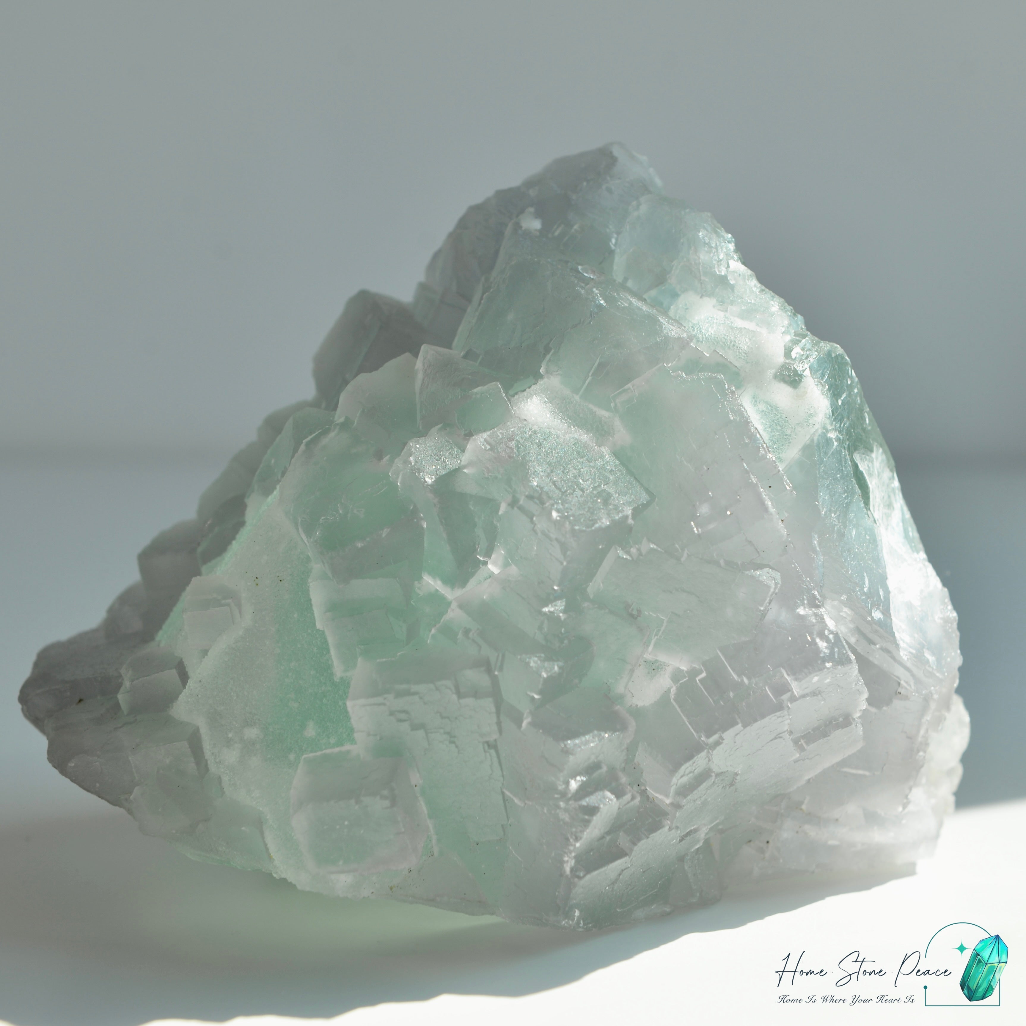 綠紫螢石小山丘連底座 Green and Purple Fluorite Mountain with Stand
