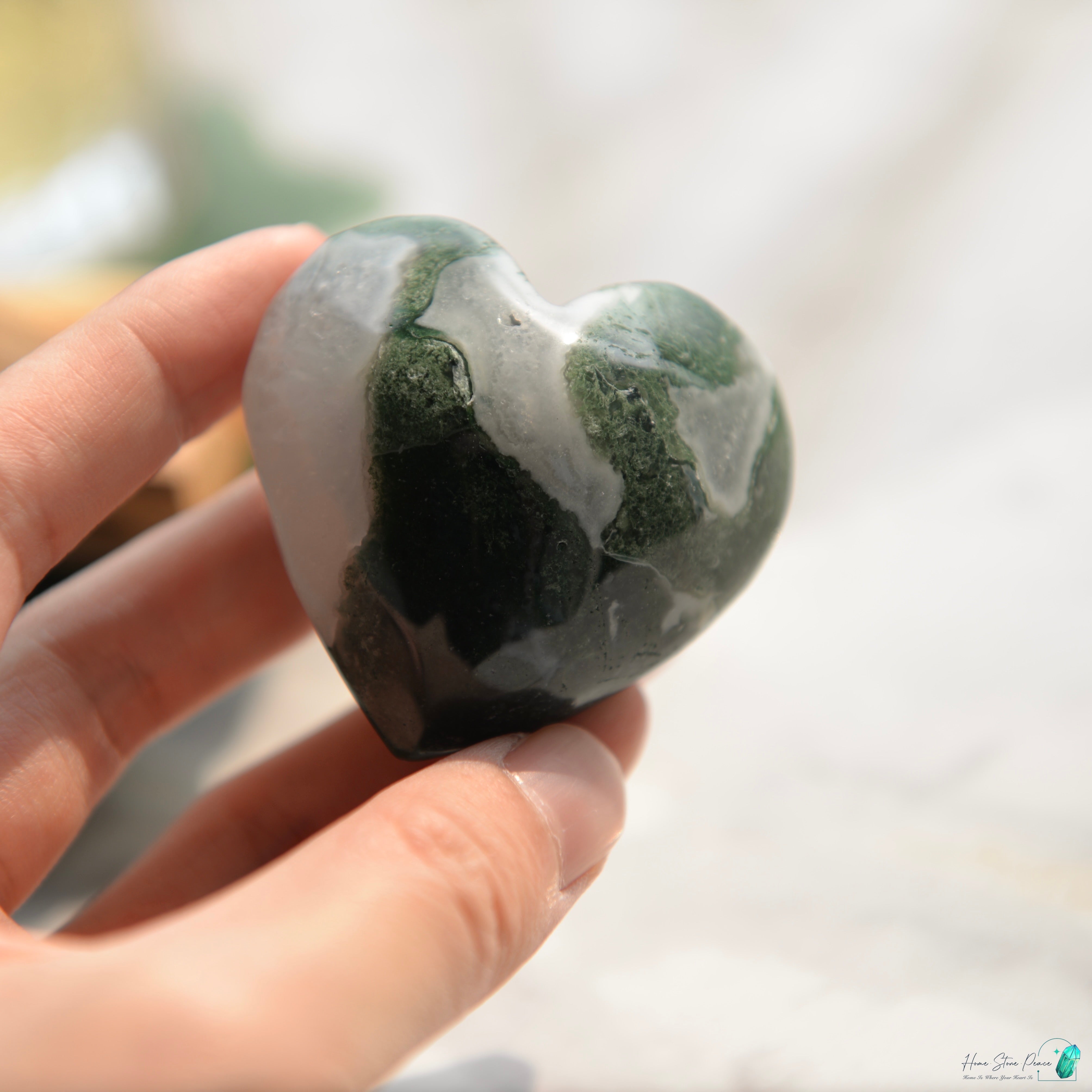 水草瑪瑙心 Moss Agate Heart