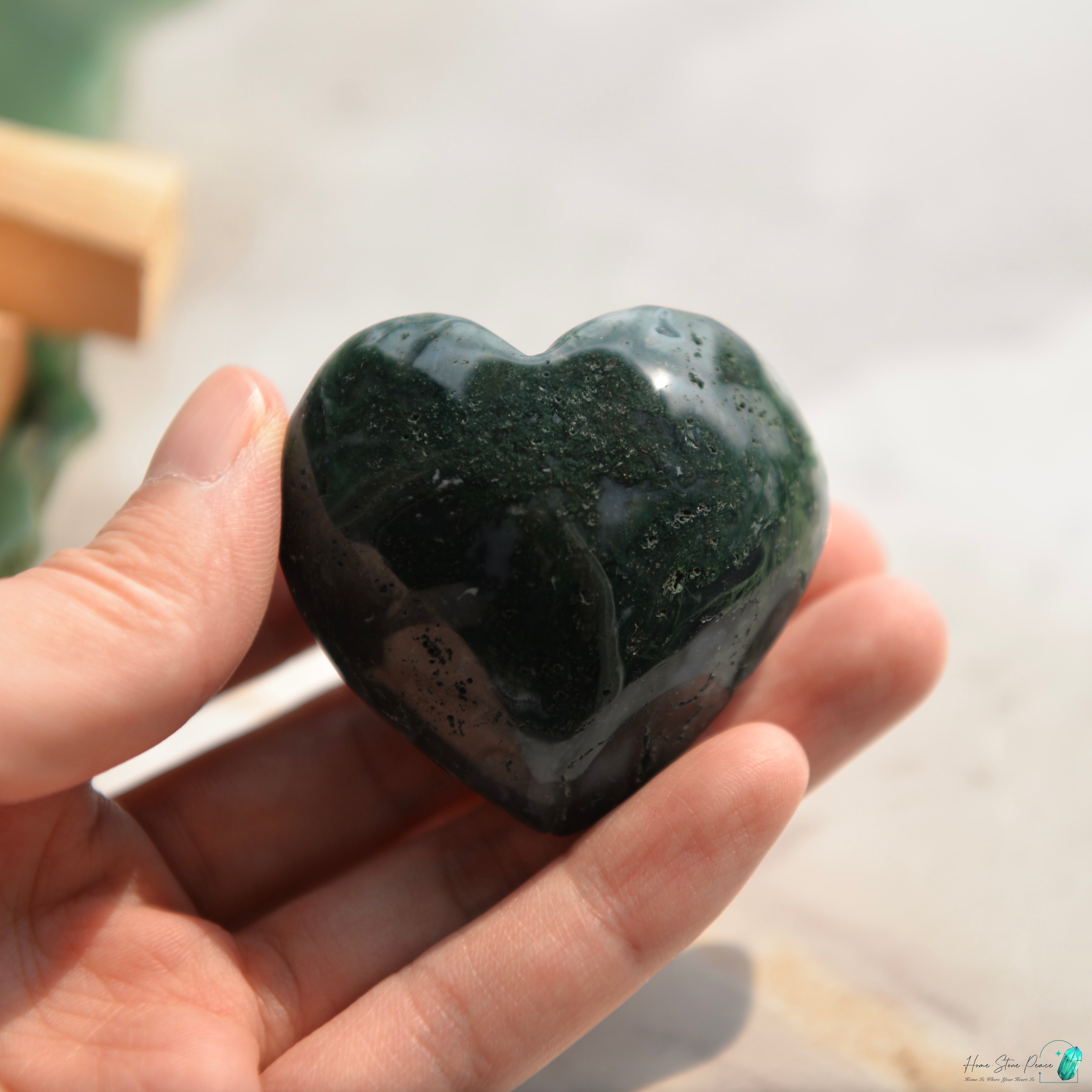 水草瑪瑙心 Moss Agate Heart