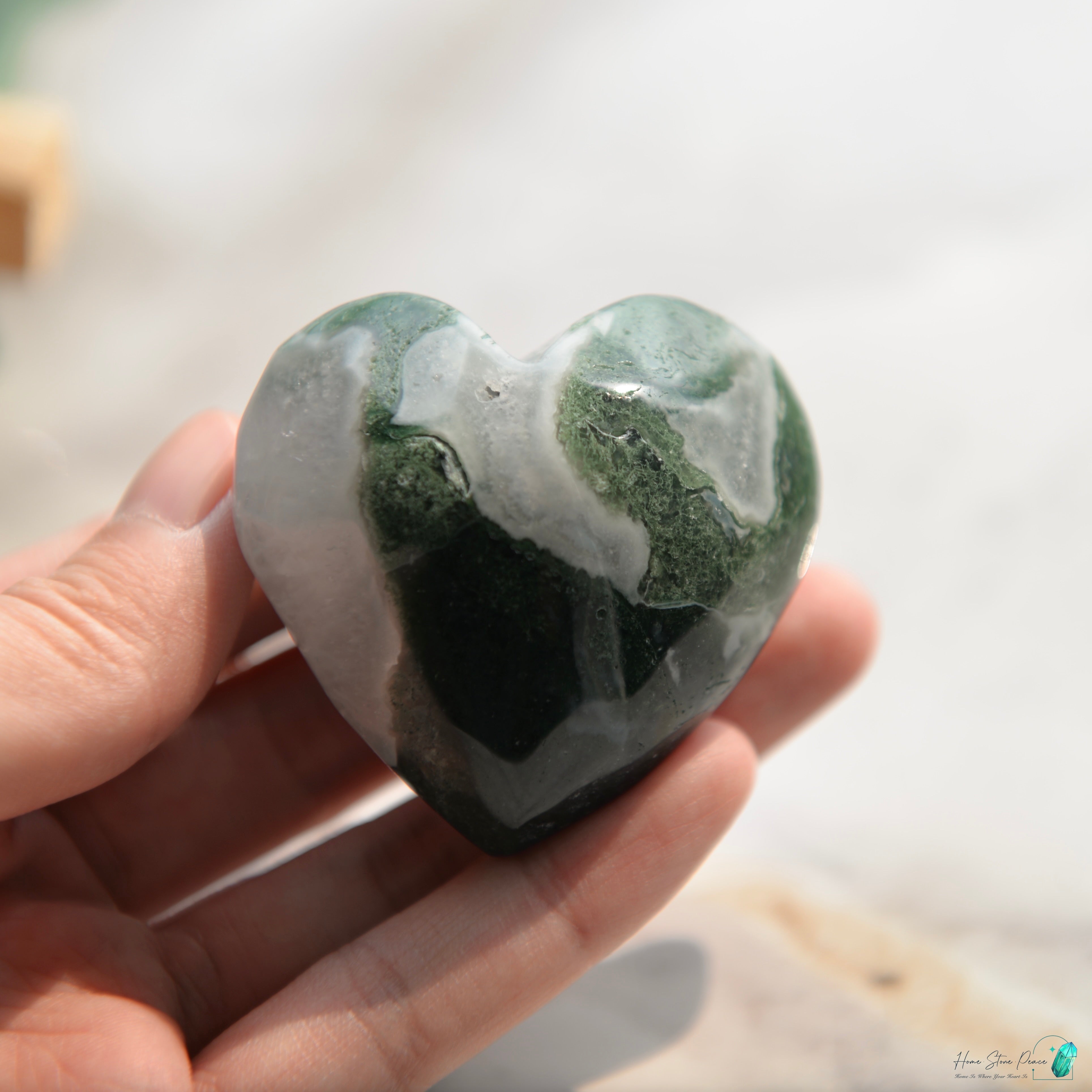 水草瑪瑙心 Moss Agate Heart
