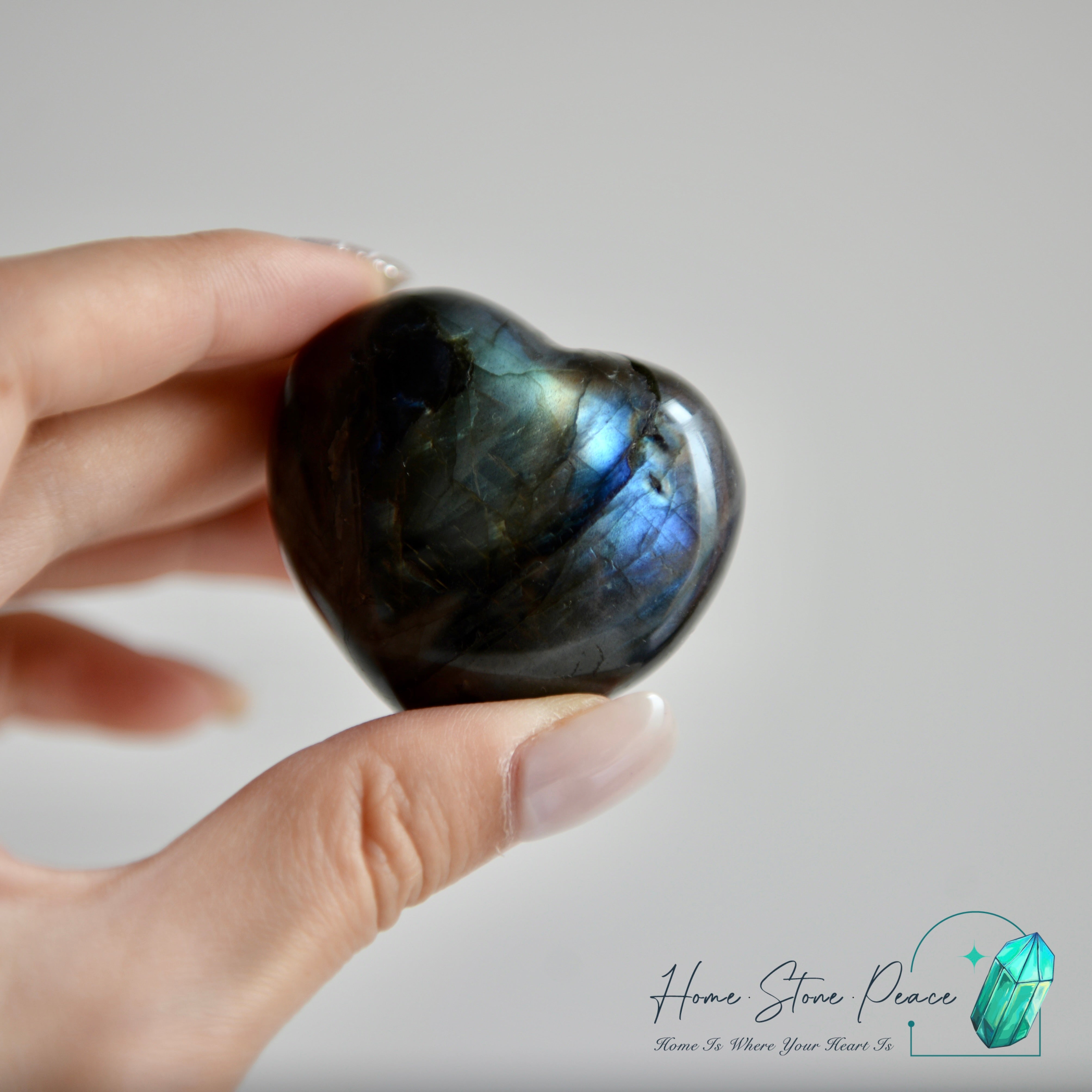 拉長石心 Labradorite Heart