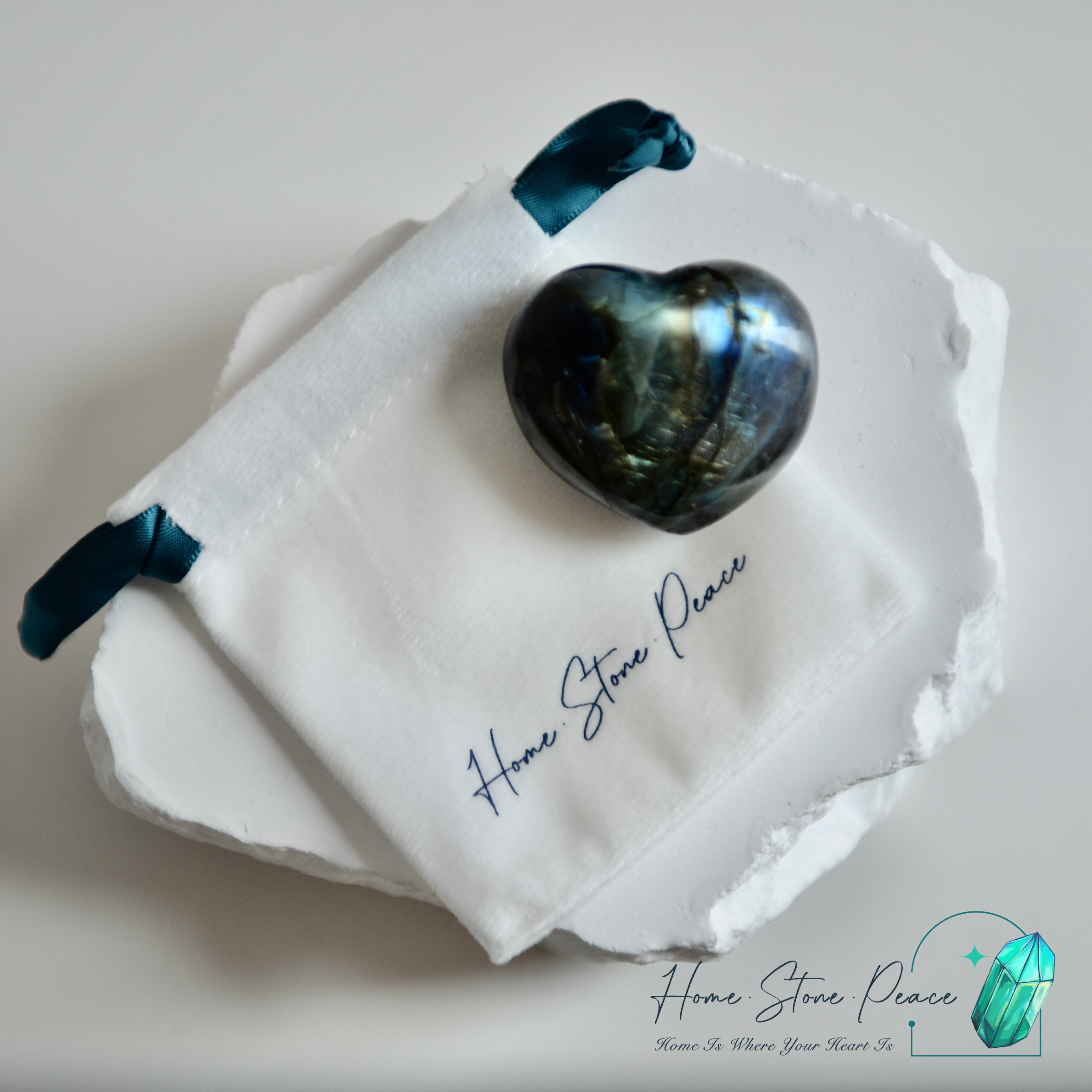 拉長石心 Labradorite Heart