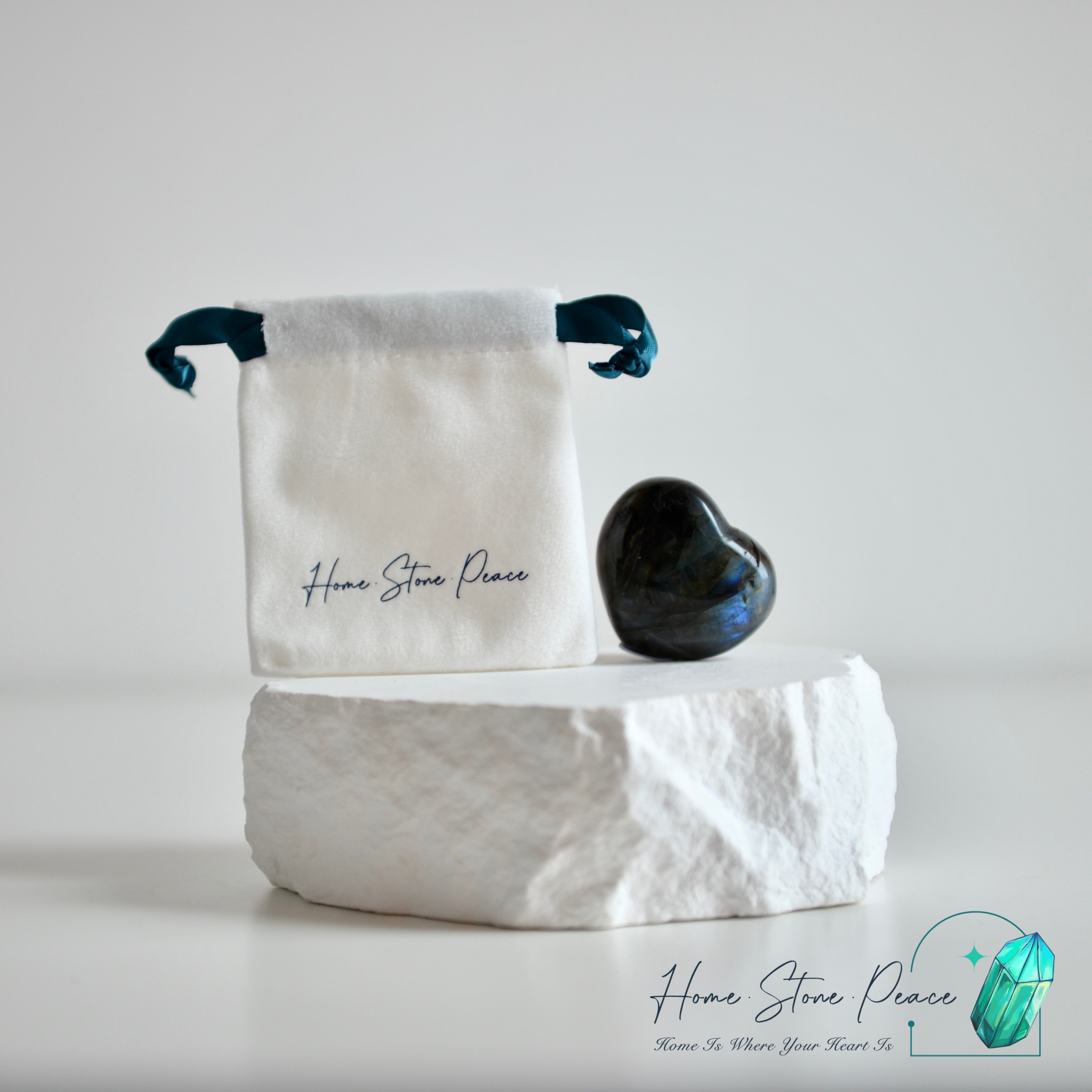 拉長石心 Labradorite Heart