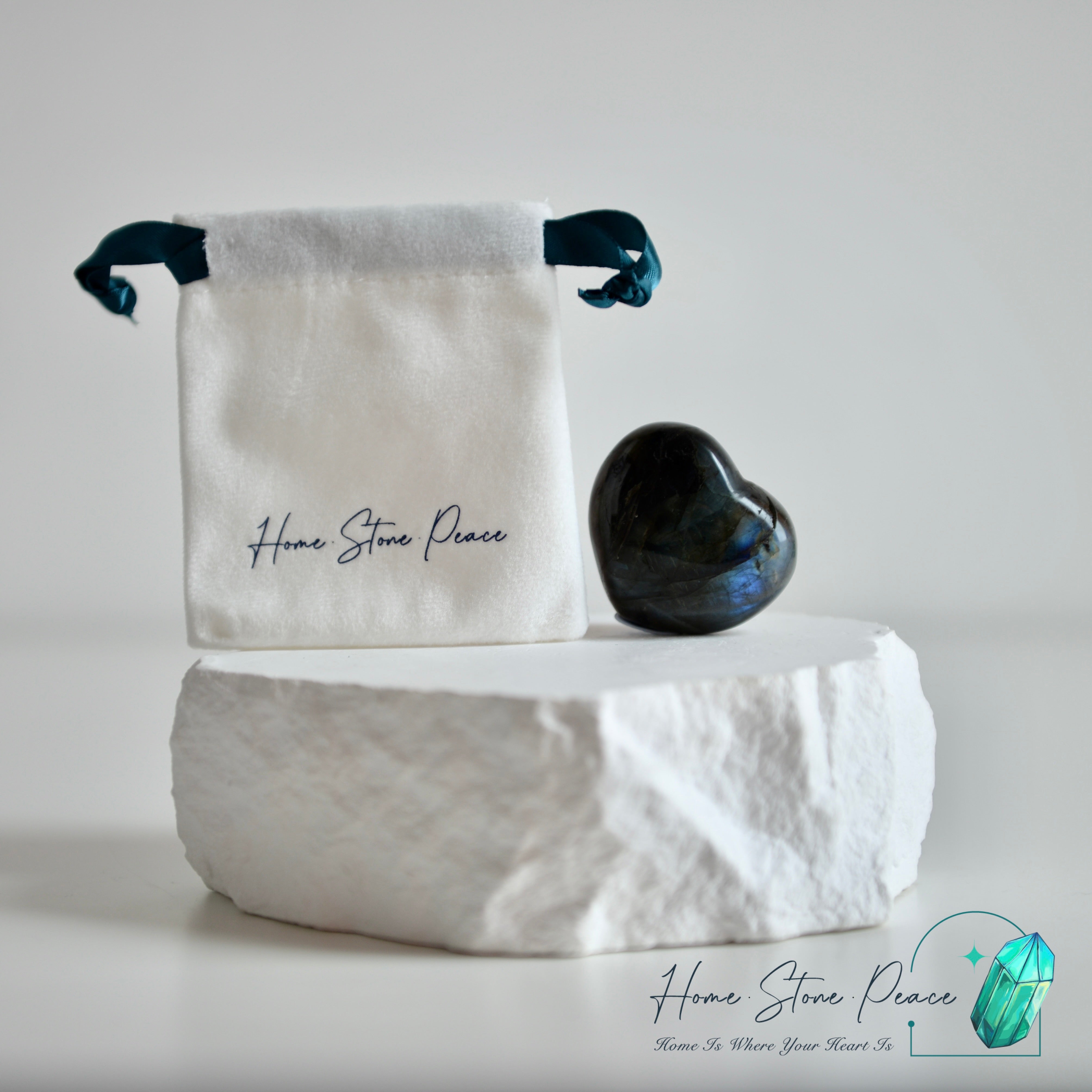 拉長石心 Labradorite Heart