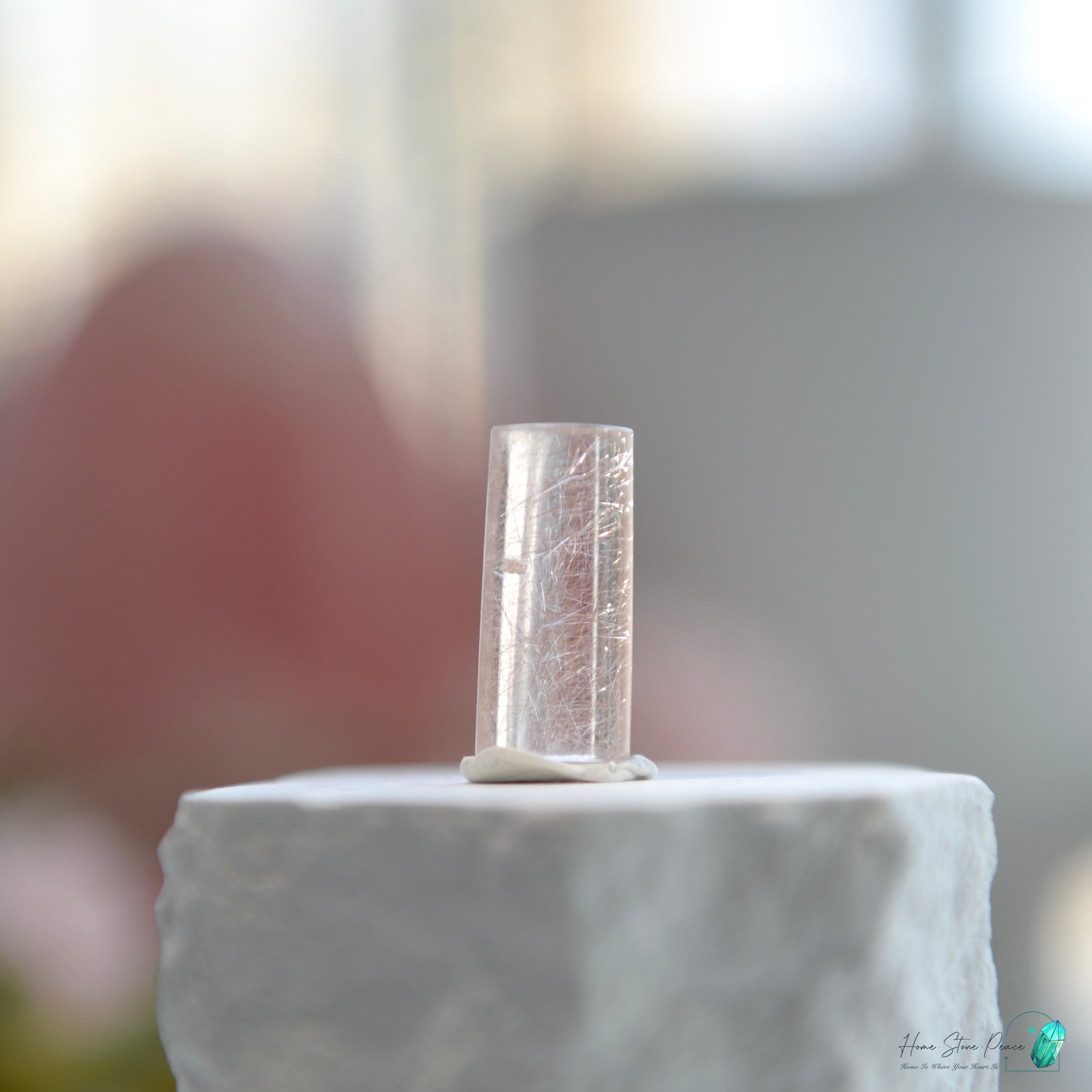 巴西粉紅髮晶隨形 Brazilian Pink Rutilated Quartz