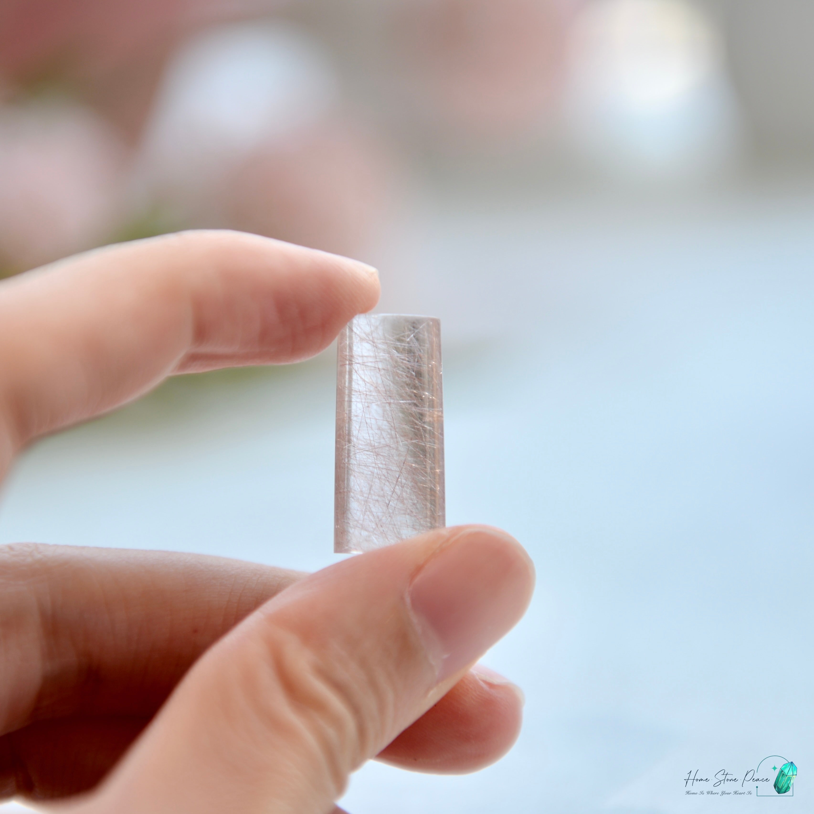 巴西粉紅髮晶隨形 Brazilian Pink Rutilated Quartz