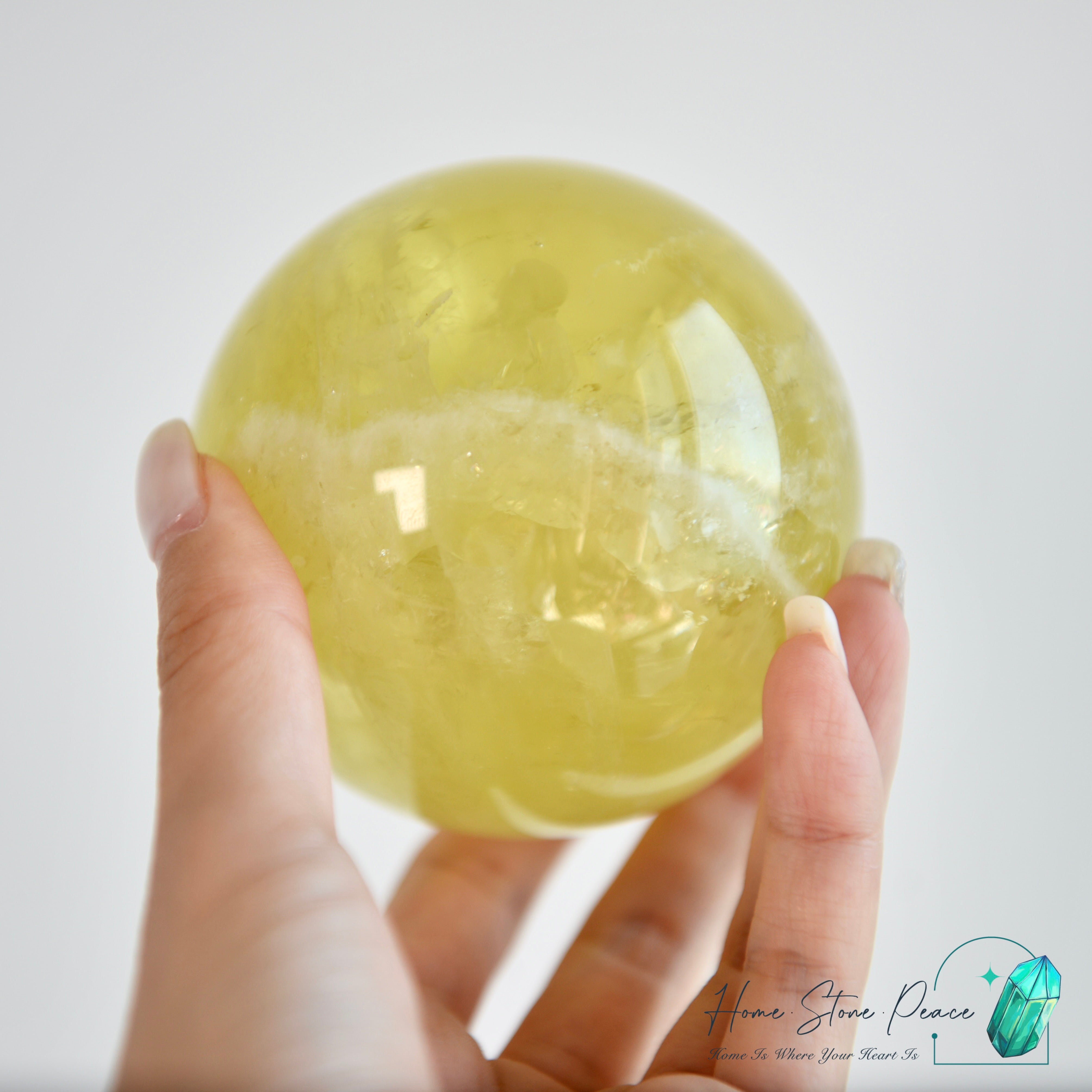 風水檸檬黃水晶球 Lemon Citrine Sphere with Rainbows