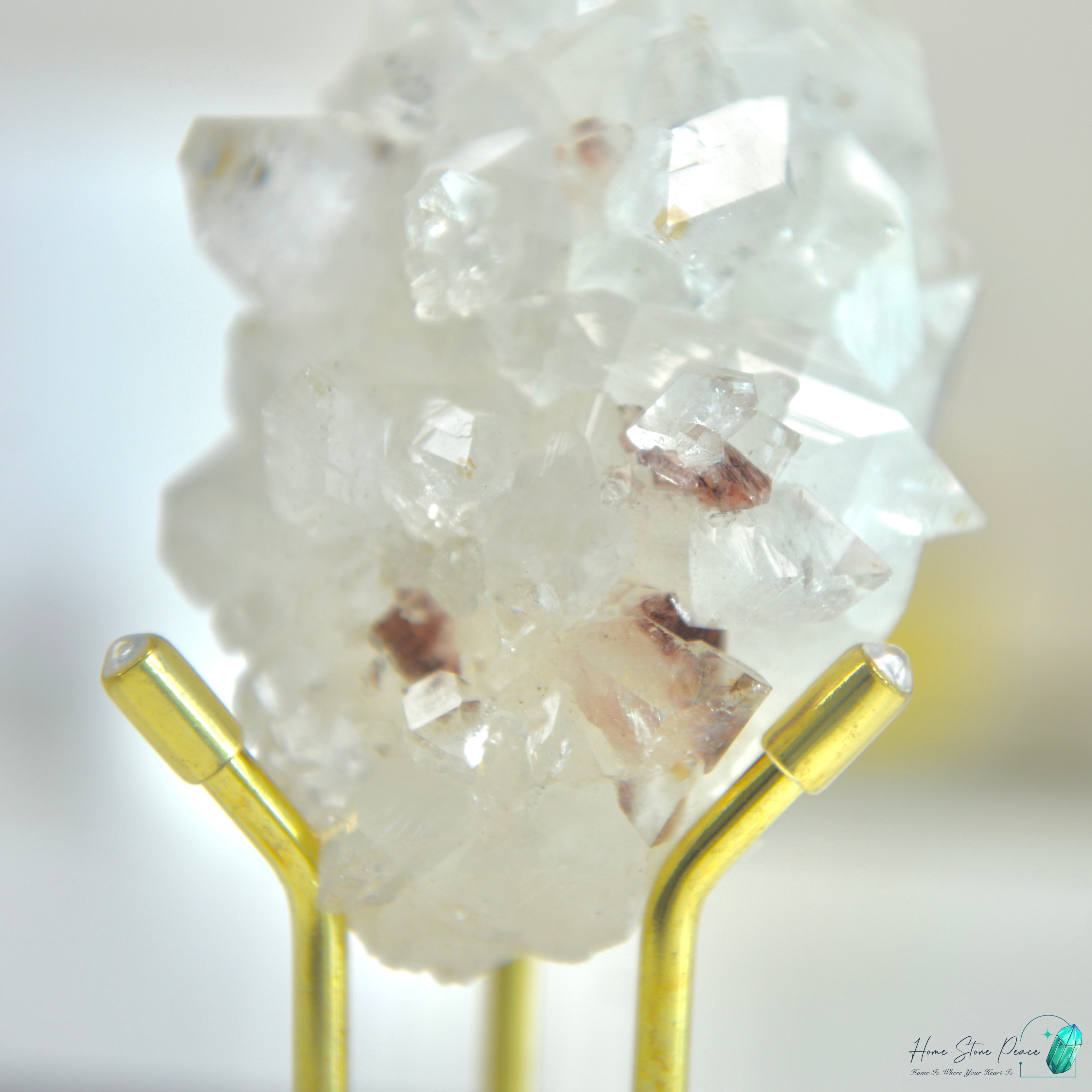 精品印度綠魚眼石原石 プレミアムインディアングリーンアポフィライトクラスター