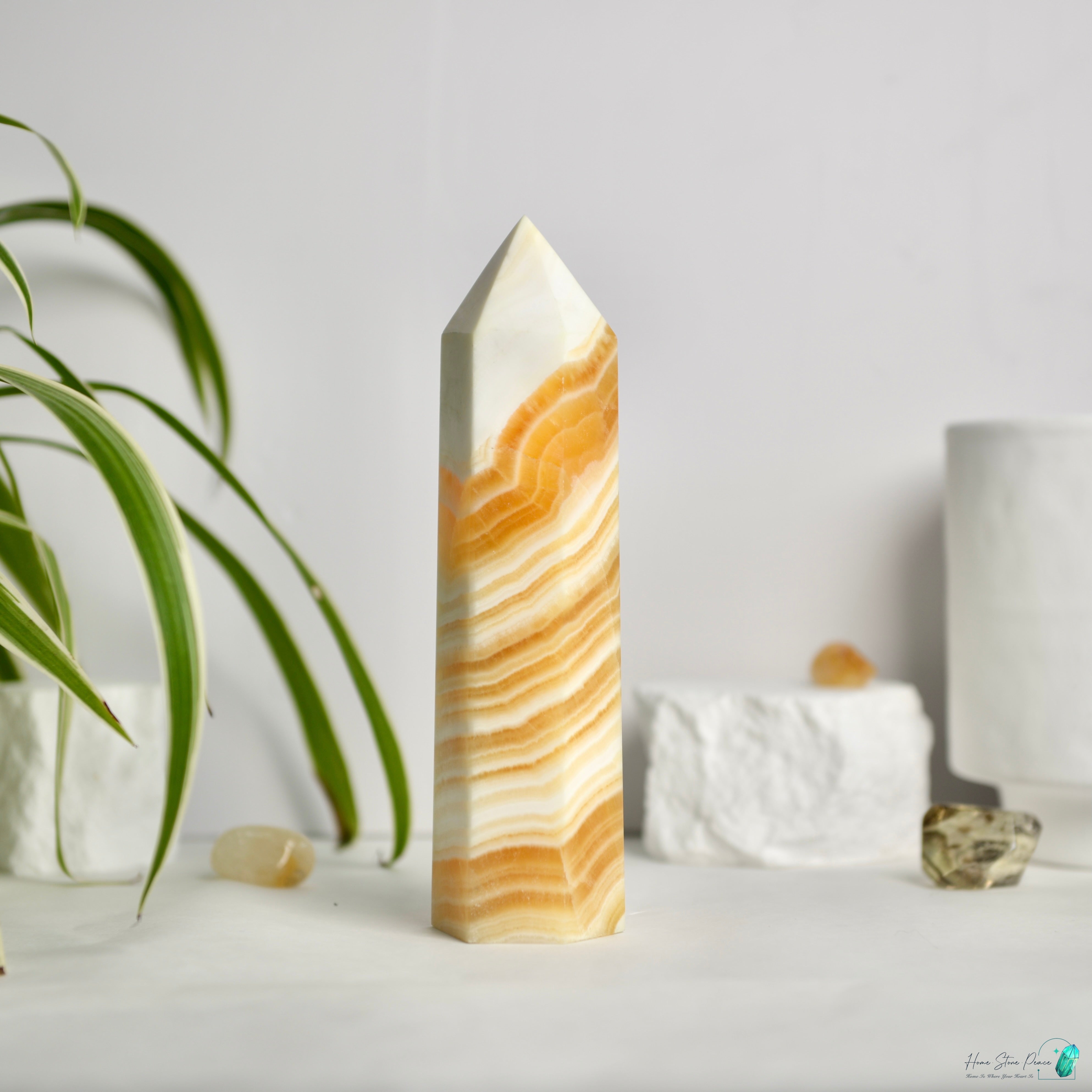 橙色方解石柱 Orange Calcite Tower