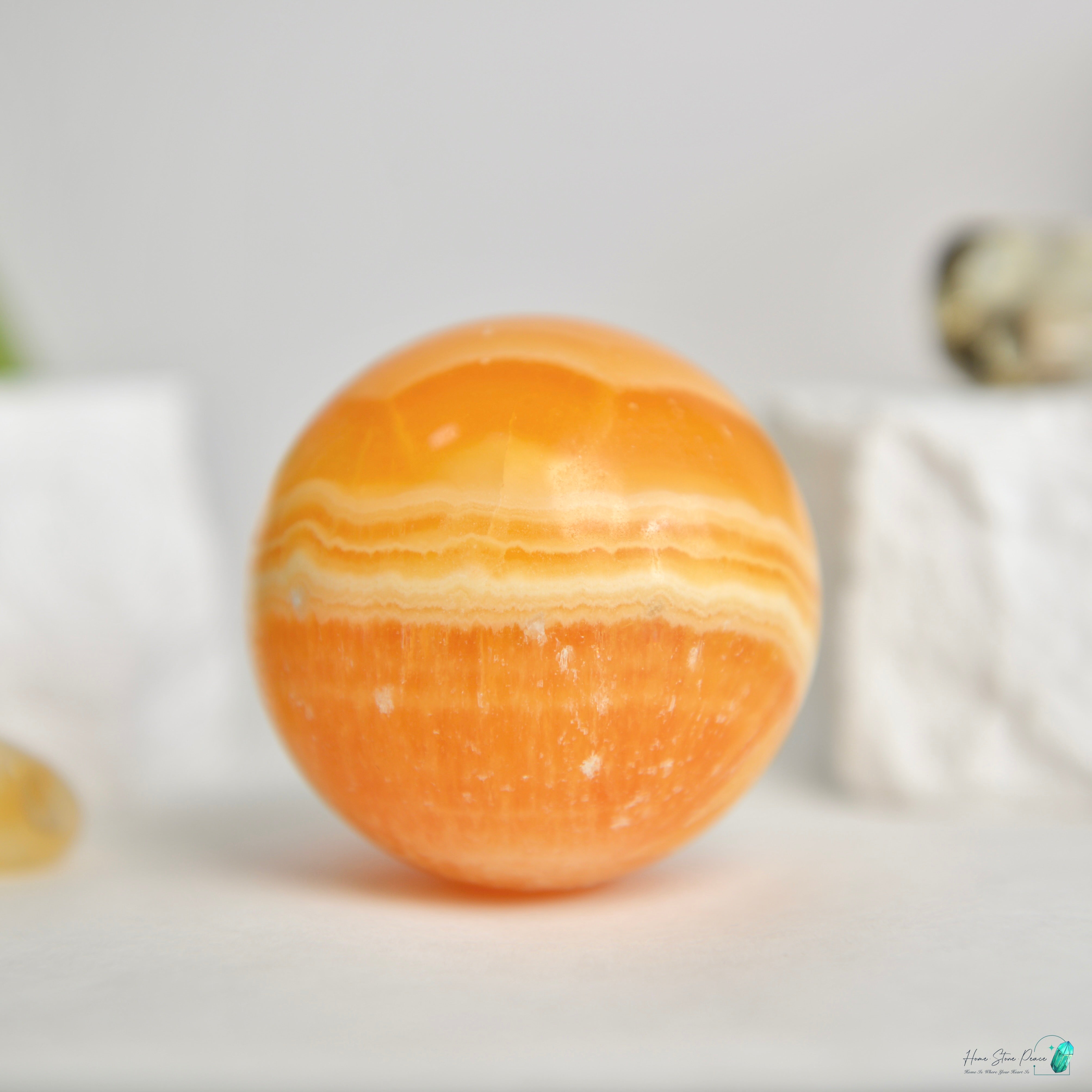 橙方解石球 Orange Calcite Sphere