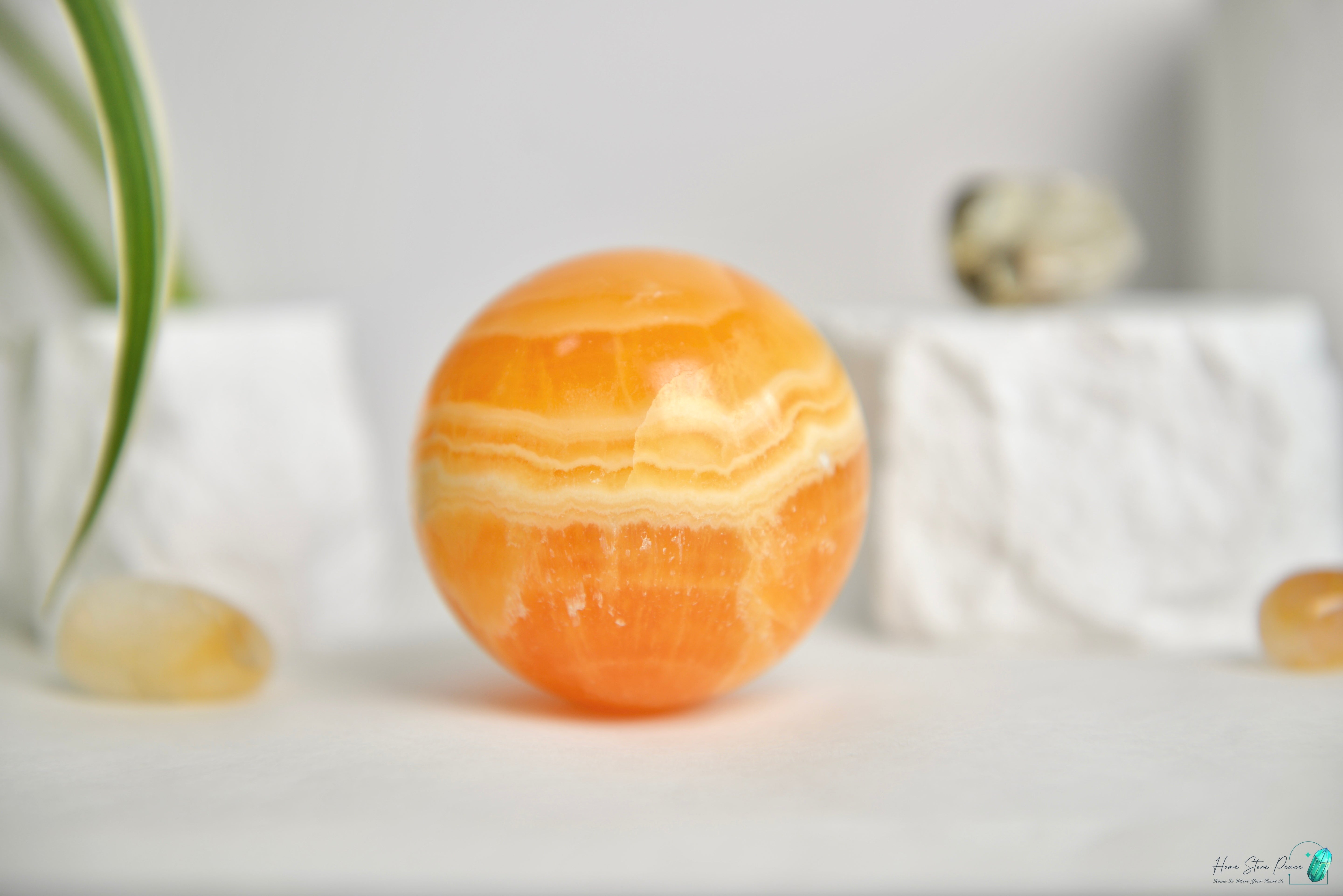 橙方解石球 Orange Calcite Sphere