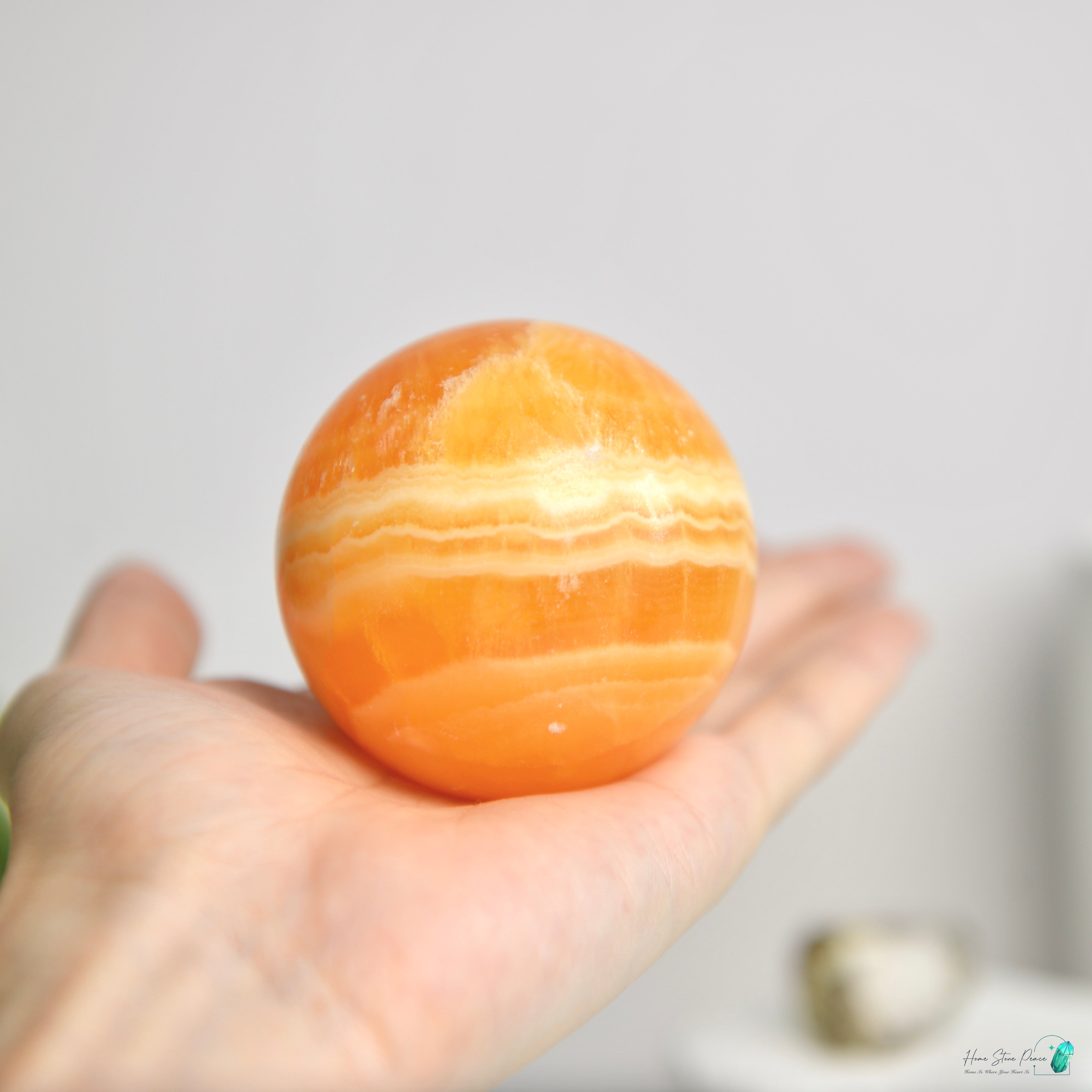 橙方解石球 Orange Calcite Sphere