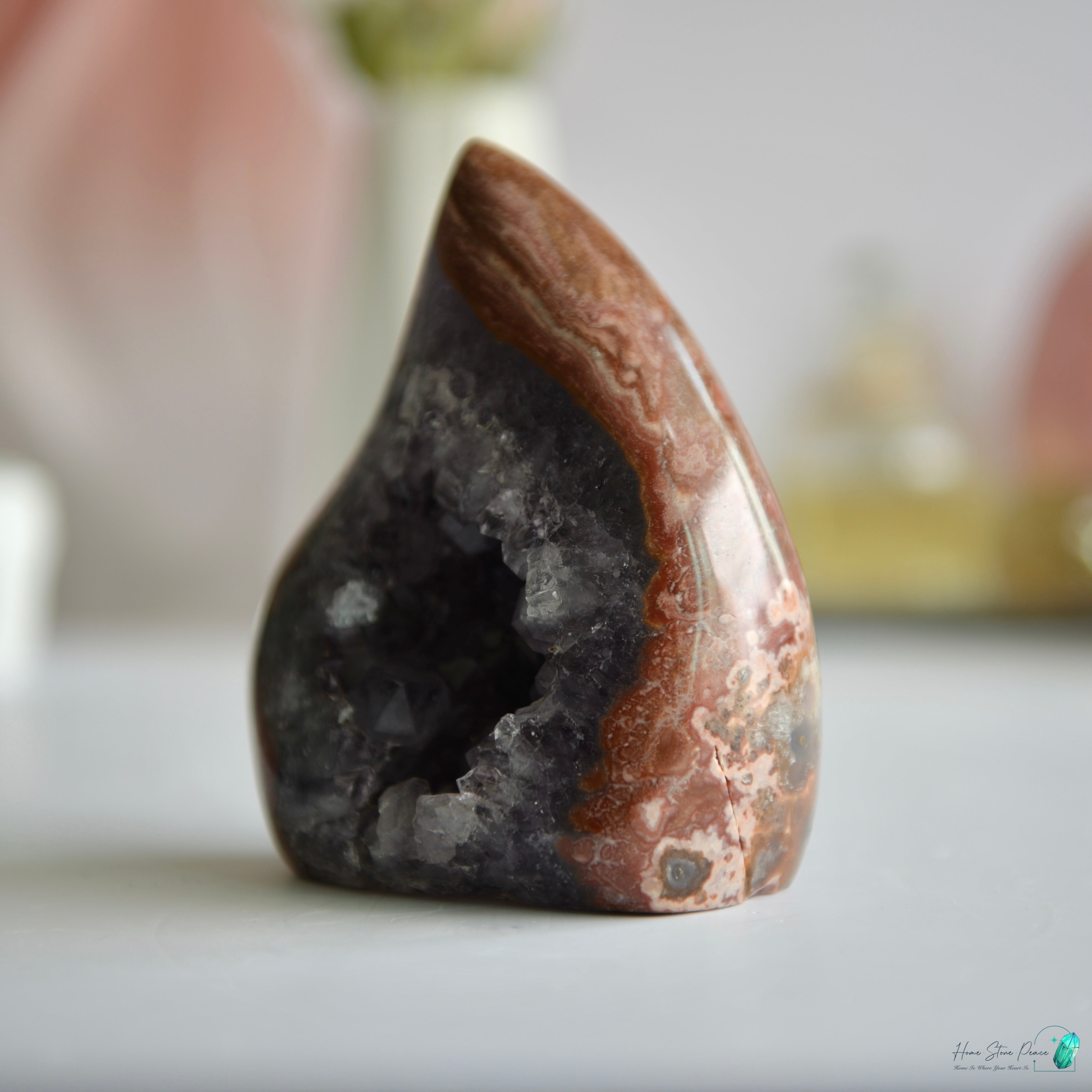 紅碧玉邊紫水晶火焰 Red Jasper Amethyst Flame