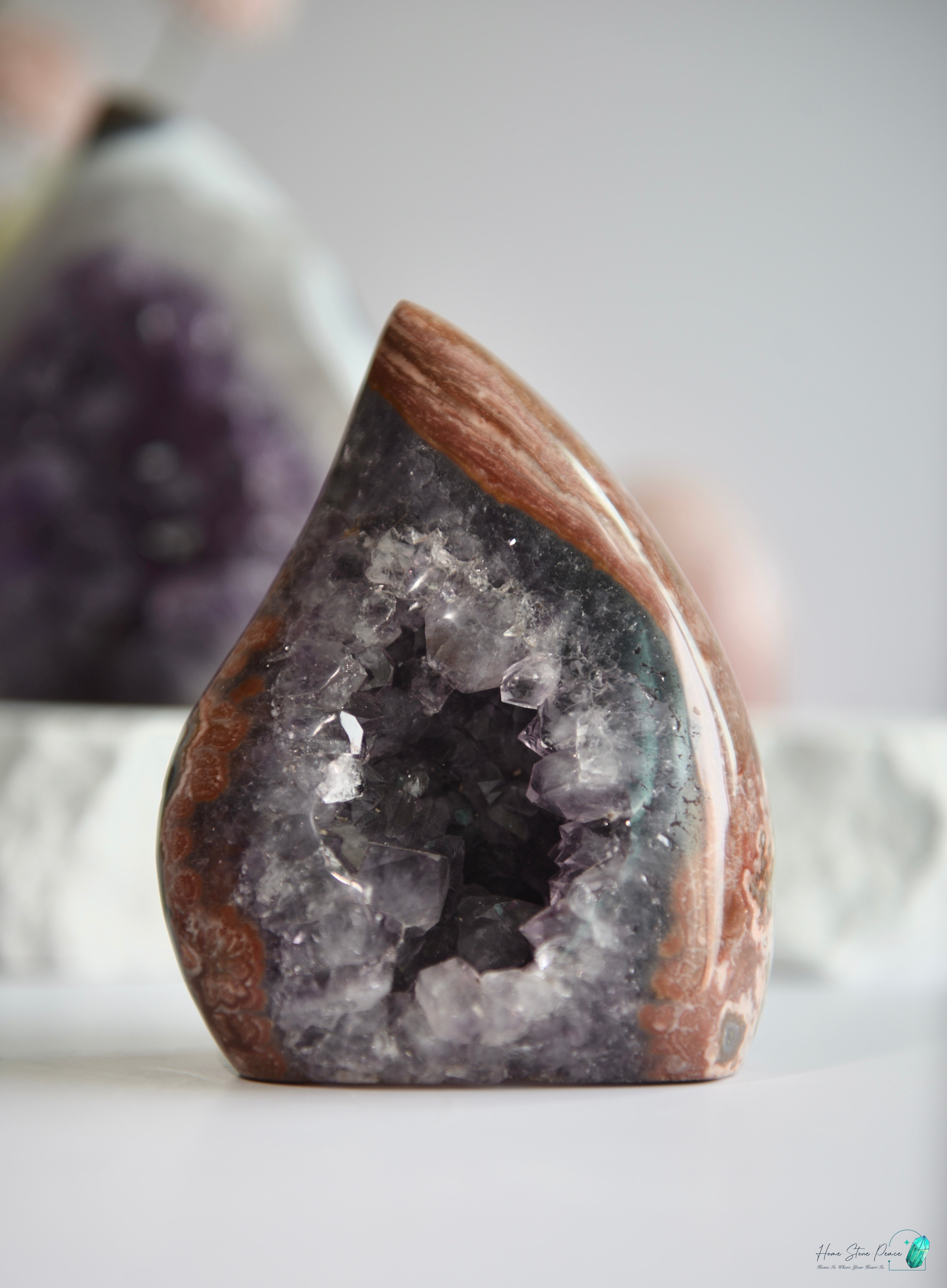 紅碧玉邊紫水晶火焰 Red Jasper Amethyst Flame