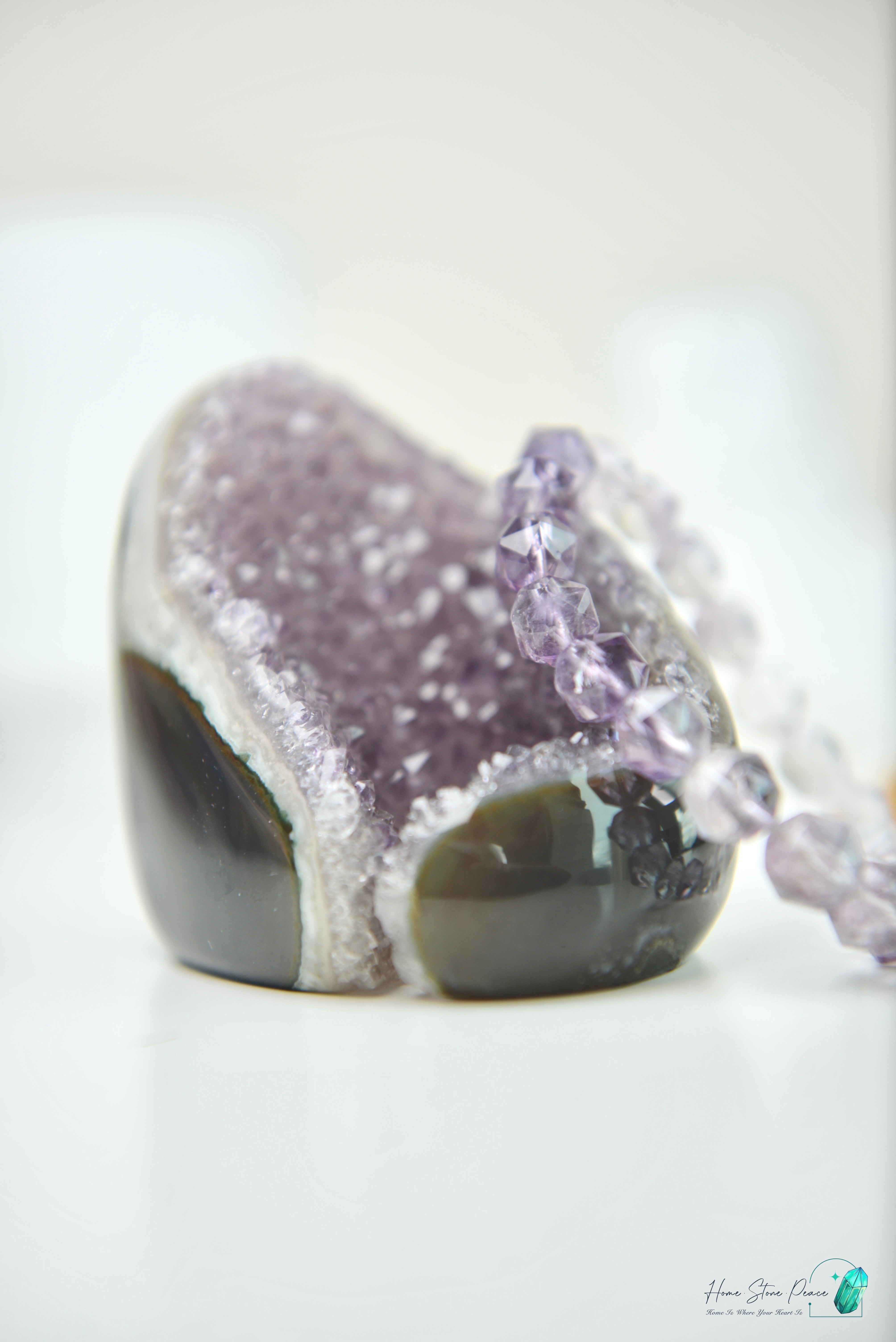 瑪瑙邊紫水晶隨形 Agate Amethyst Free Form